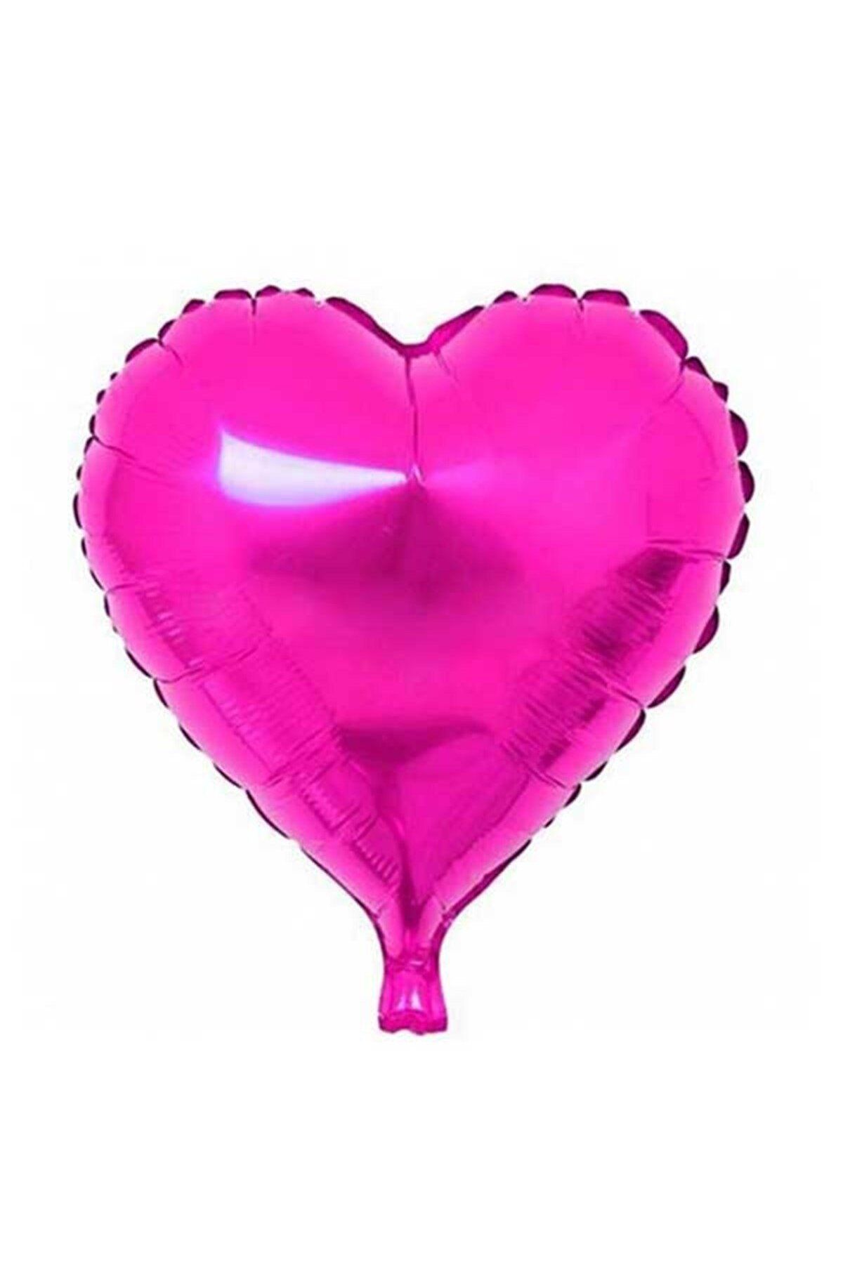 tedaks 1 Adet 18 İnç 45 Cm Kalp Folyo Balon Fuşya