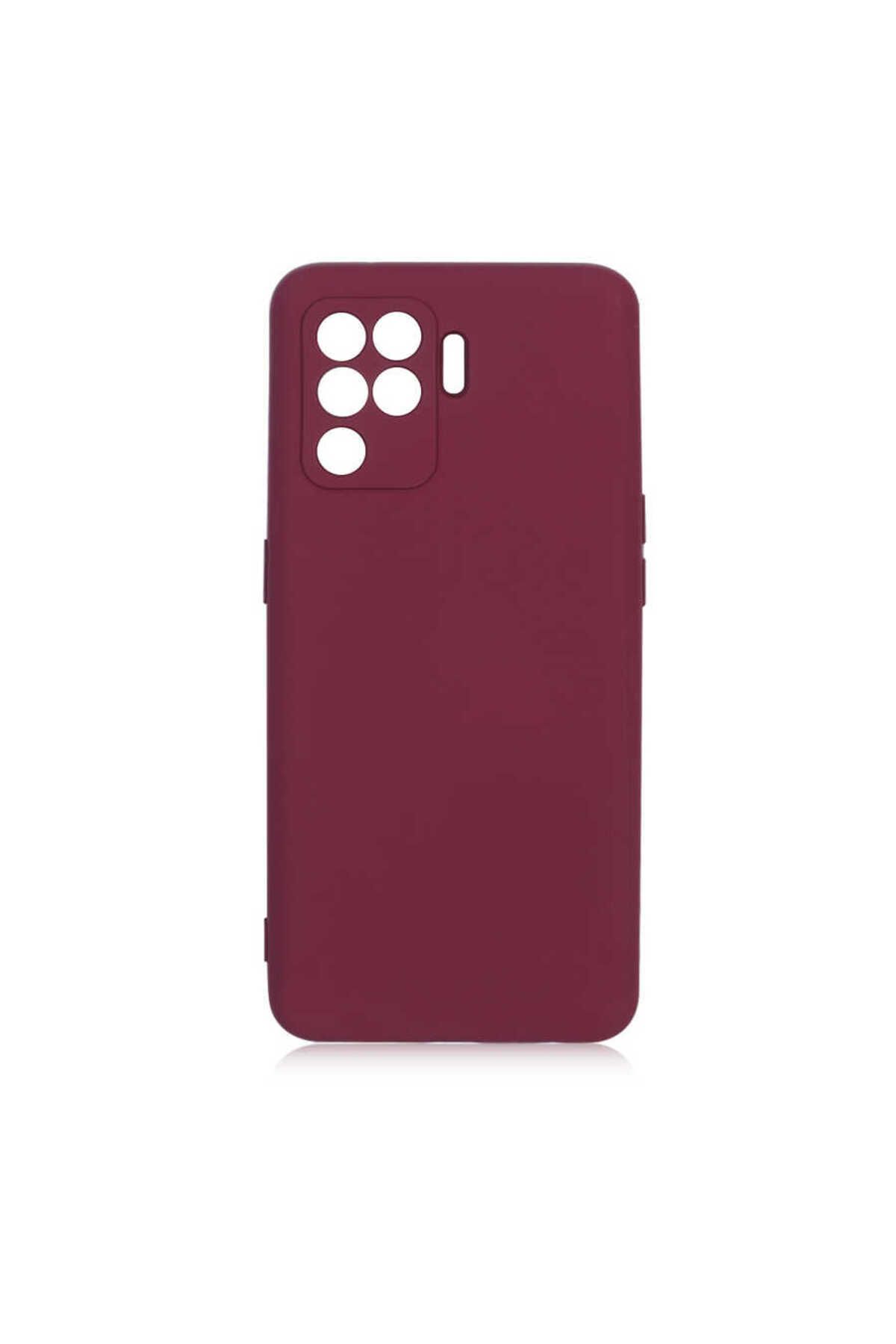 Nevarium Reno 5 Lite Kılıf Lansman İçi Kadife Kamera Korumalı Mara Silikon Kılıf - Koyu Mor