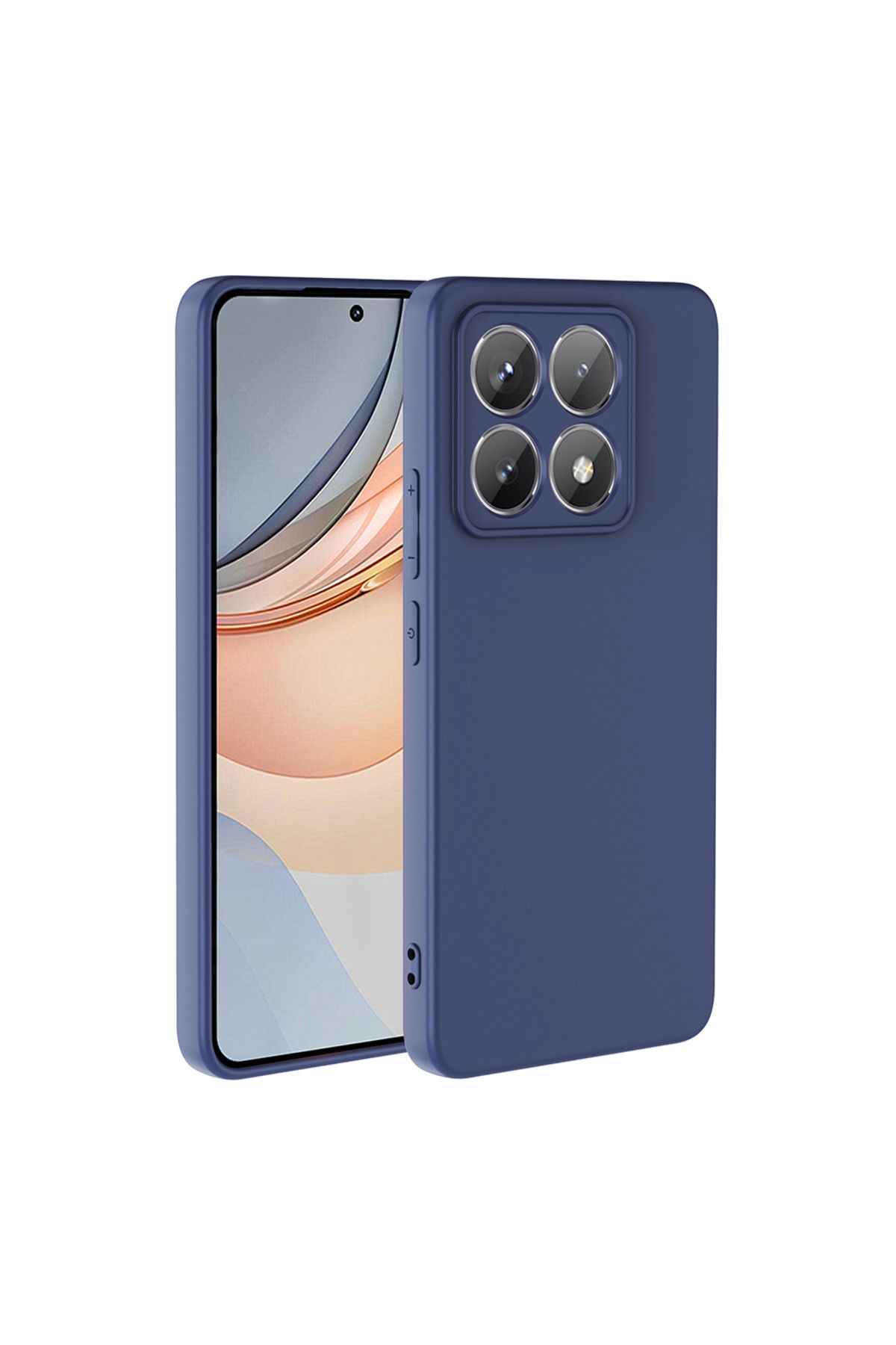 Nevarium Xiaomi 14T Pro Kılıf Lansman İçi Kadife Kamera Korumalı Mara Silikon Kılıf-Lacivert