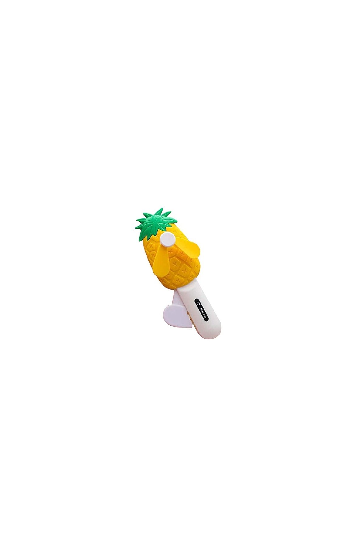 abnturk Yaz Mini El Tipi Küçük Fan Taşınabilir Manuel Fanı, Ananas