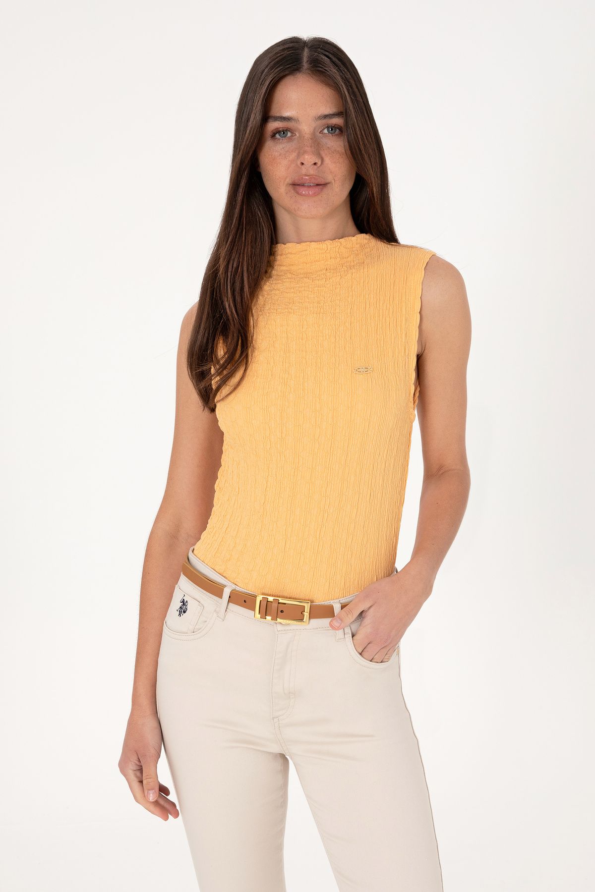 U.S. Polo Assn. Kadın Turuncu Tişört 50300749-VR202