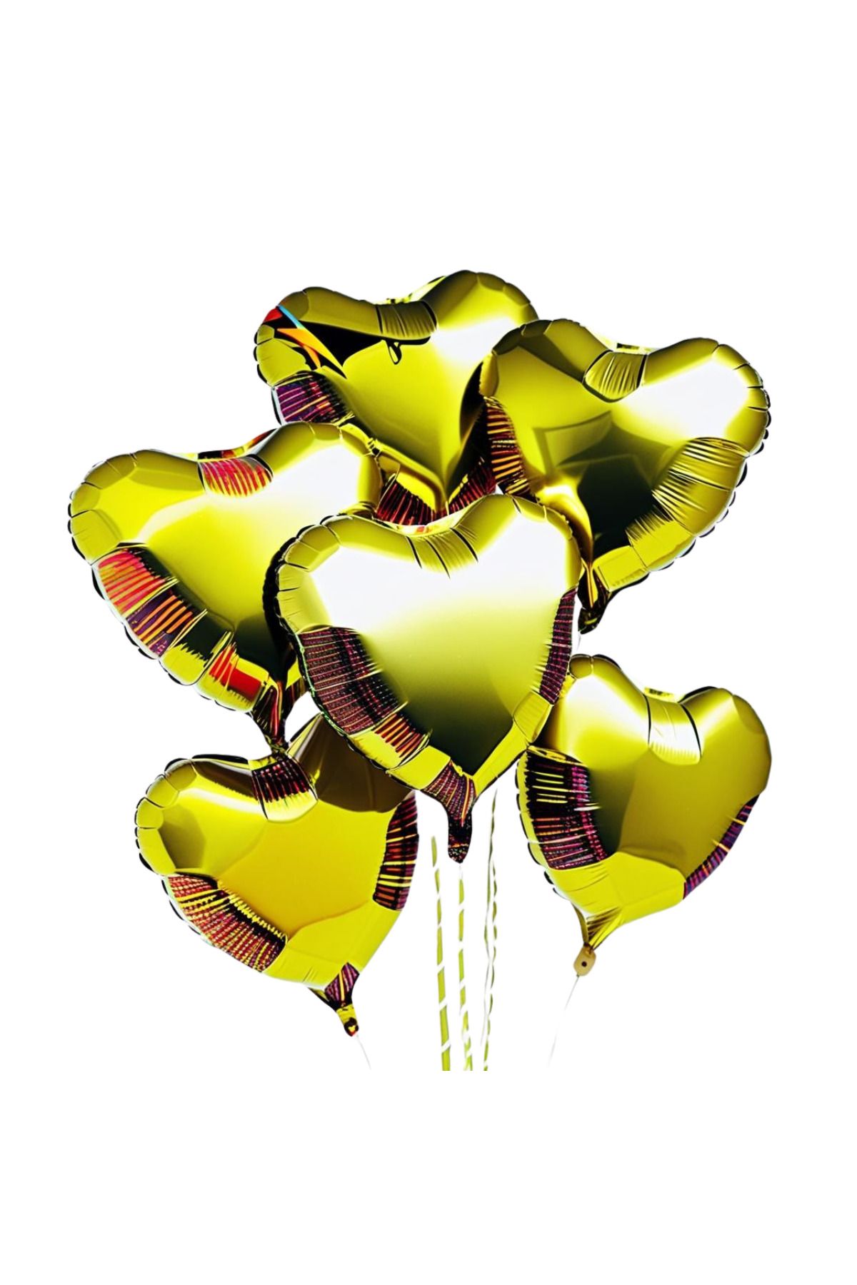 tedaks 5 Adet 18 İnç 45 Cm Kalp Folyo Balon Altın