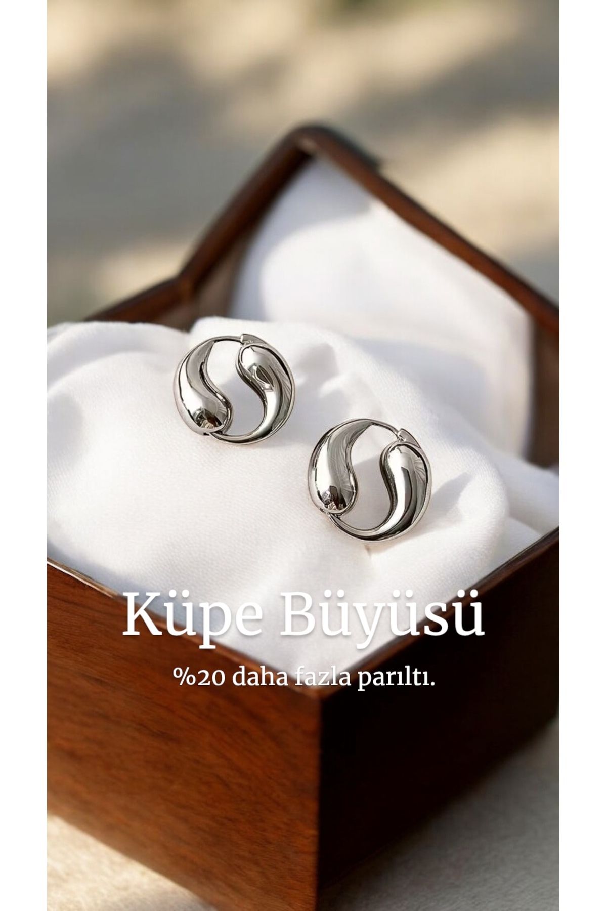 Lunays Jevelry Su Damlası Kadın Küpe Gümüş Renk
