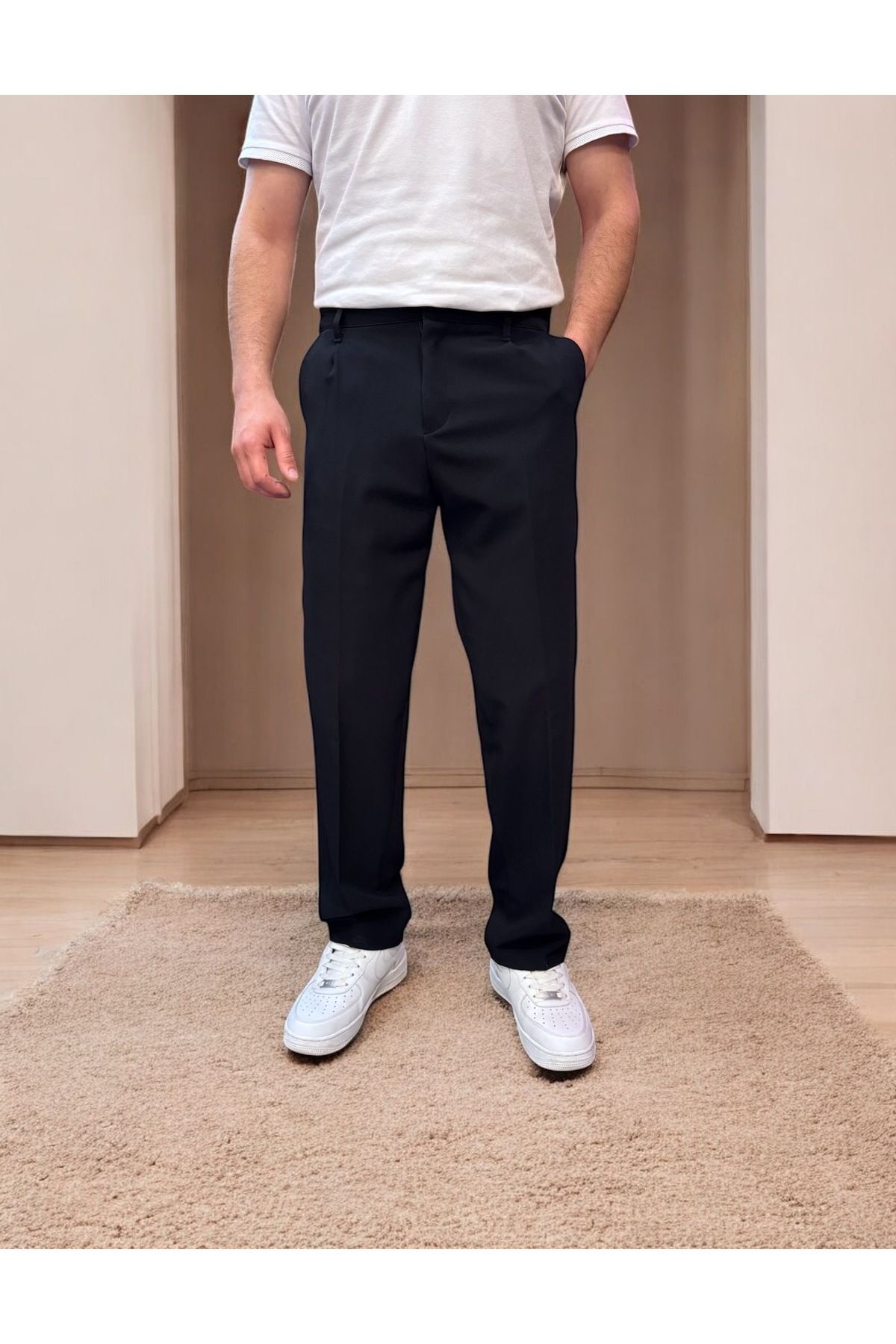 oraystore Erkek Bol Kesim Kumaş Pantolon