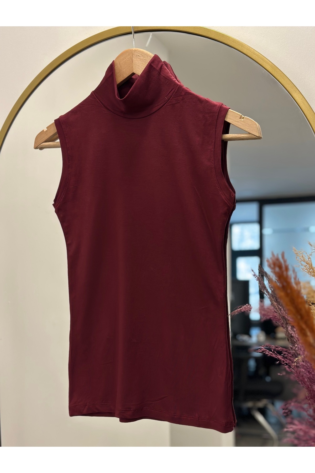 MİHRA STORE Esen Yarım Balıkçı Sıfır Kol Badi-EE135 Bordo