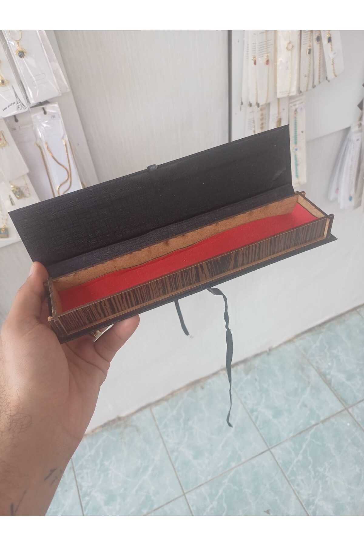 ERASLAN AHŞAP BAĞLAMALI SİYAH RENK HEDİYE KUTUSU