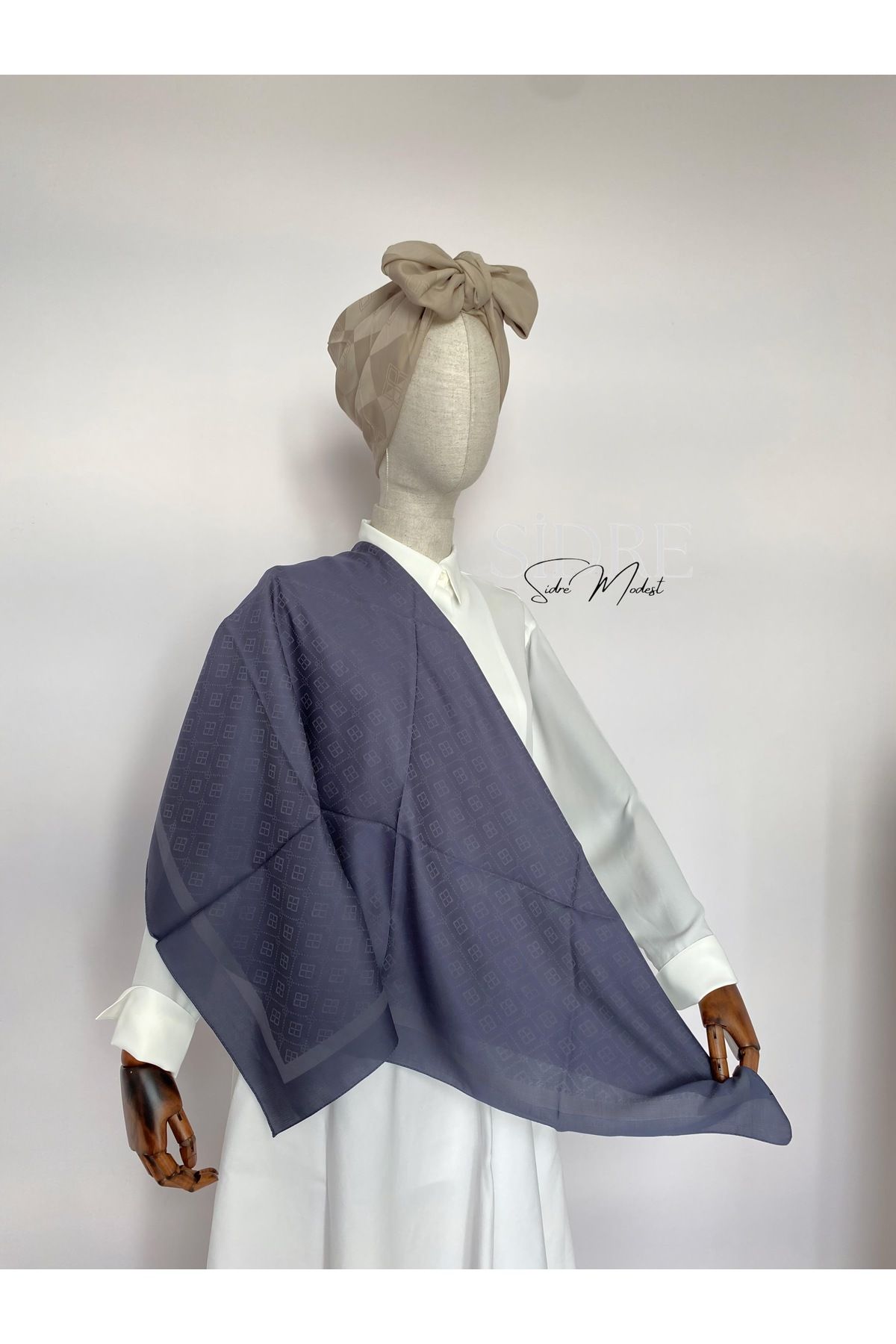 SİDRE MODEST Soft Lacivert Eşarp