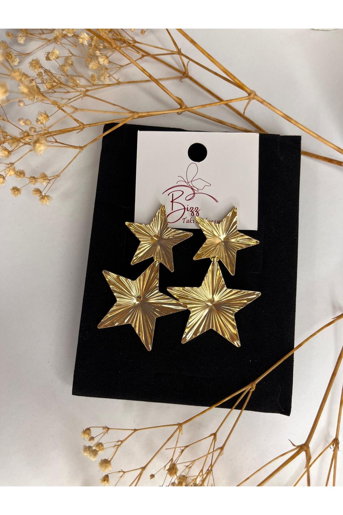 Bizz aksesuar Big stars küpe
