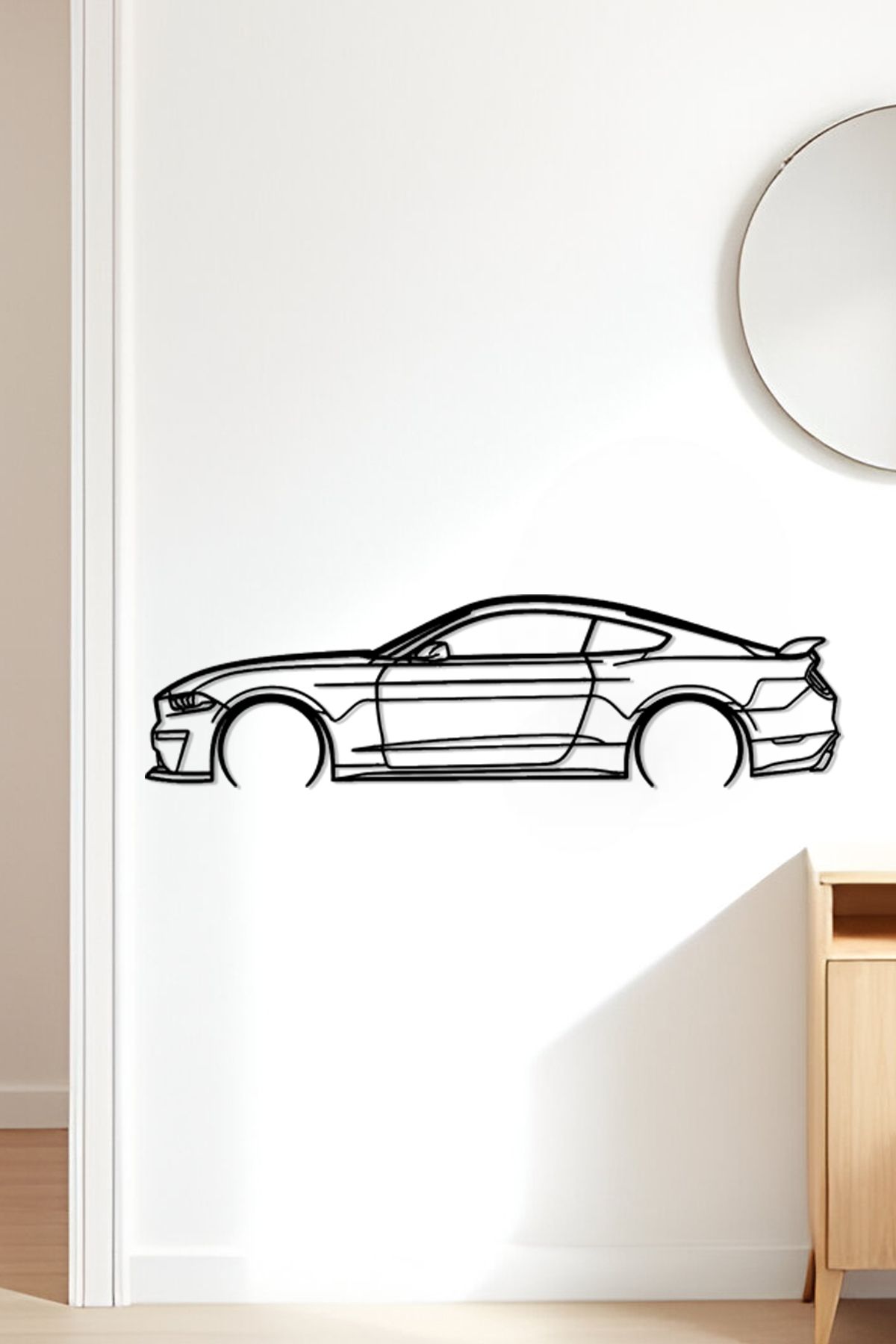 oalpo Mustang GTS 550 Modern Dekoratif Tablo, Dolap, Duvar ve Kapı Üzerine Uygun, 3D Baskı, 20cm