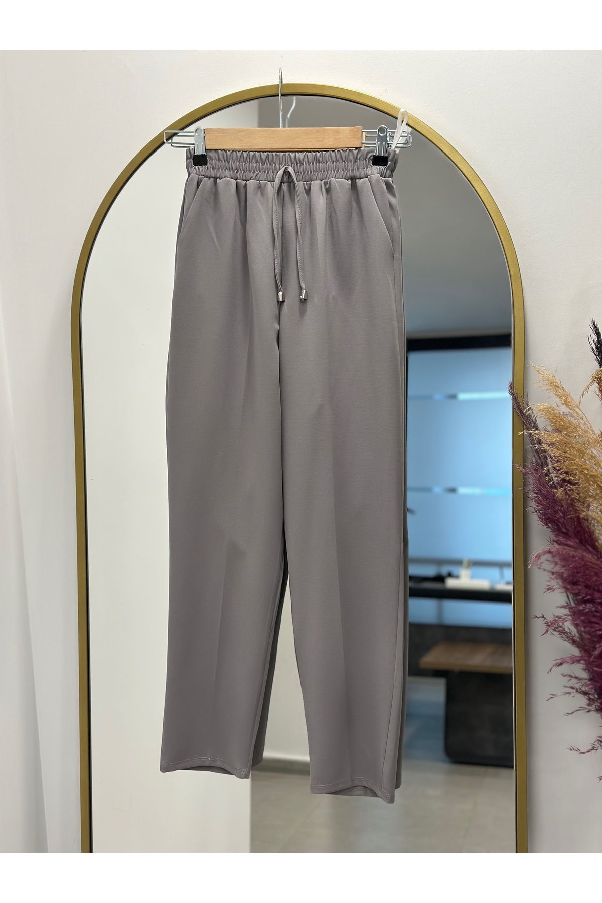 MİHRA STORE Asya Havuç Paça Pantolon-MT1444 Gri
