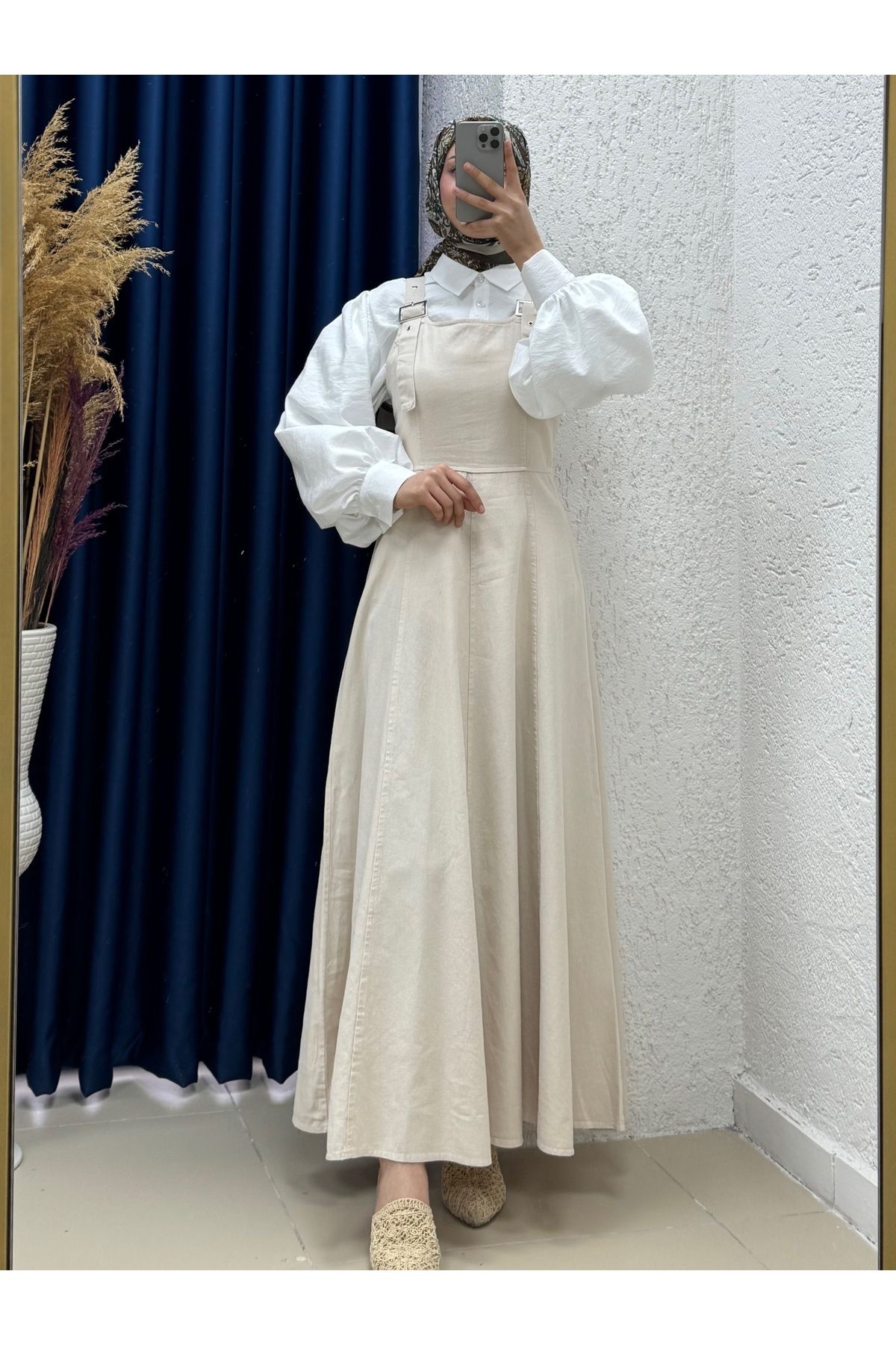 MİHRA STORE Celia Sülfür Gabardin Jile-BN4289 Taş