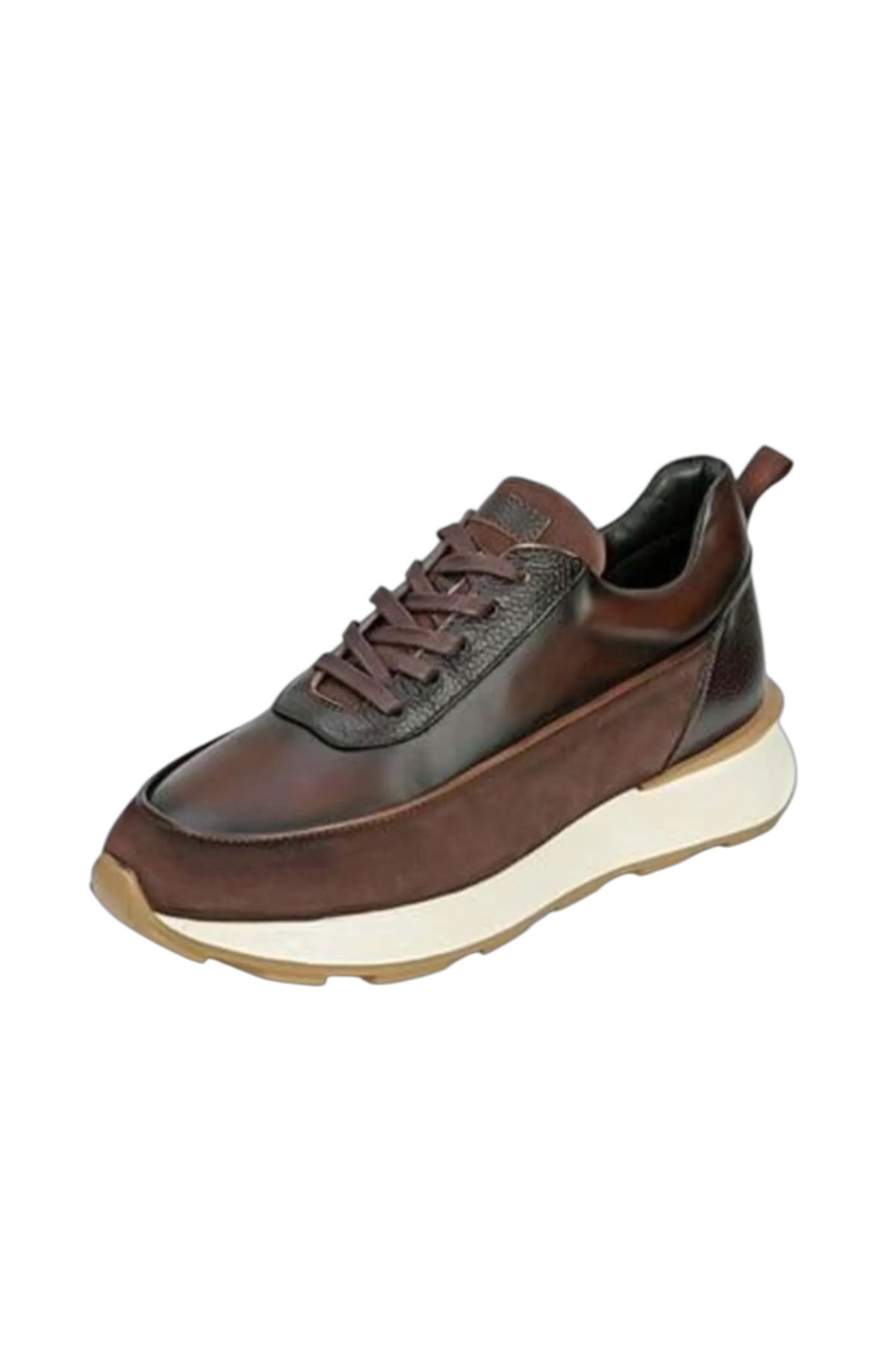 TETRİ TETRİ Erkek Sneaker Süet - Deri Kahverengi Spor Ayakkabı
