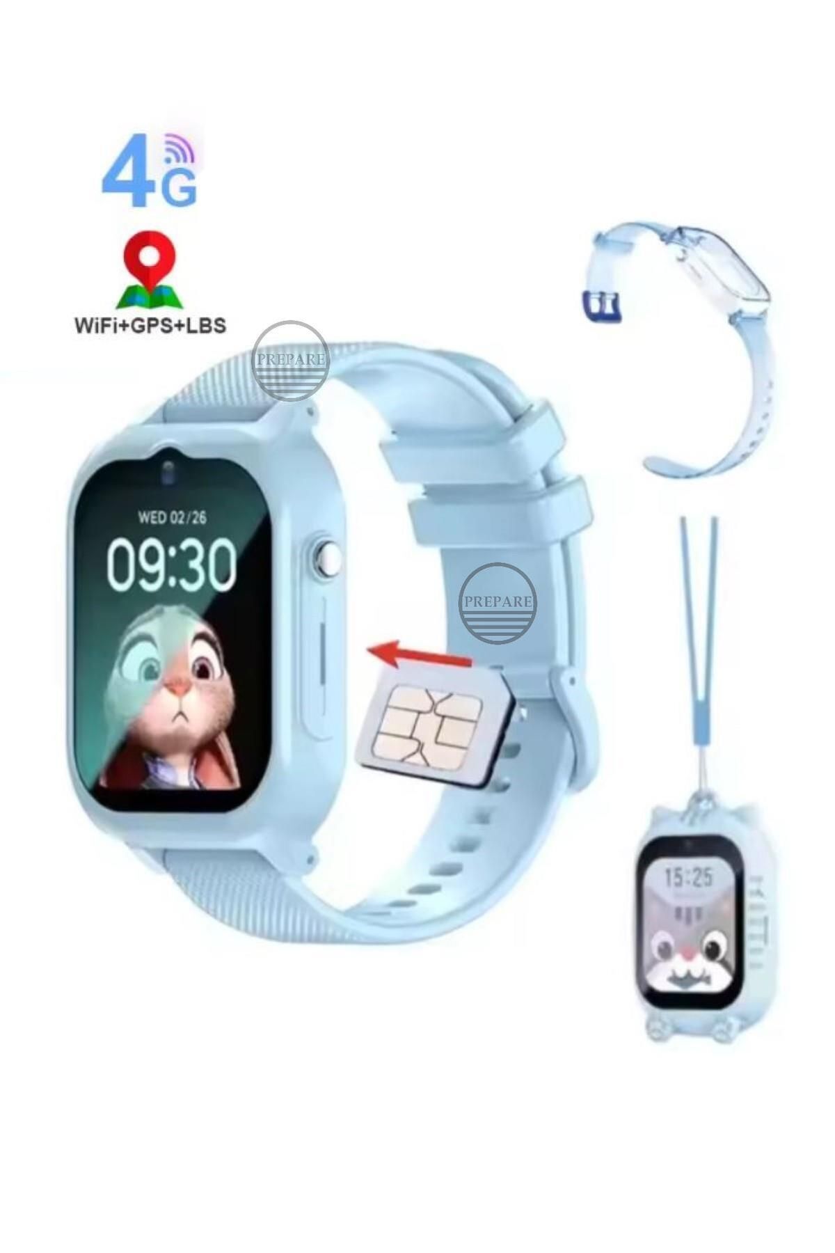 teknotrust Sim Kartlı Konum Takipli 4G Akıllı Çocuk Saati Acil Arama Görüntülü Görüşme ve Sesli Mesaj Gönderim