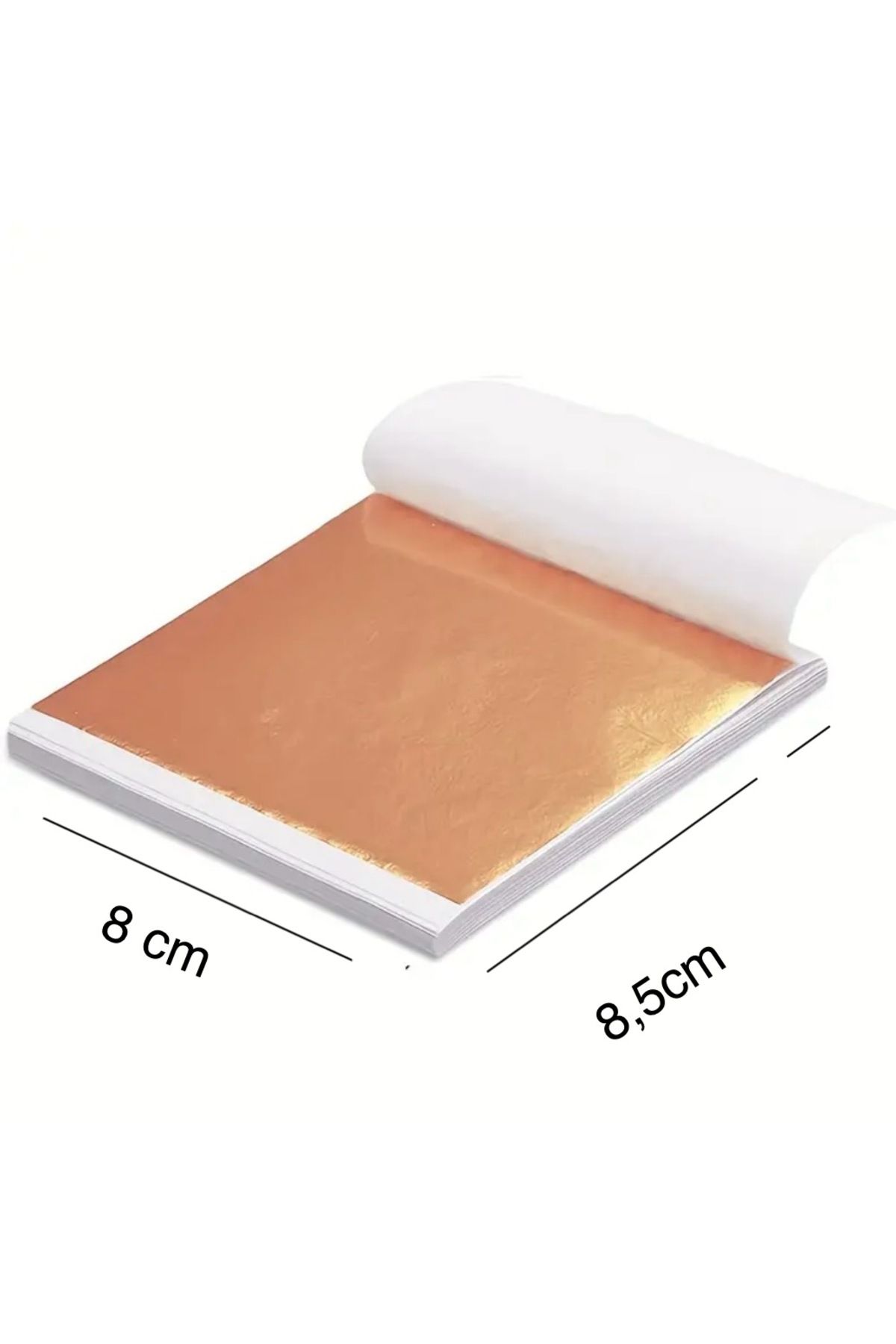 AEÇTASARIM Bakır - Rose Gold Yaprak Varak (10 adet) Epoksi Reçine (8x8,5)