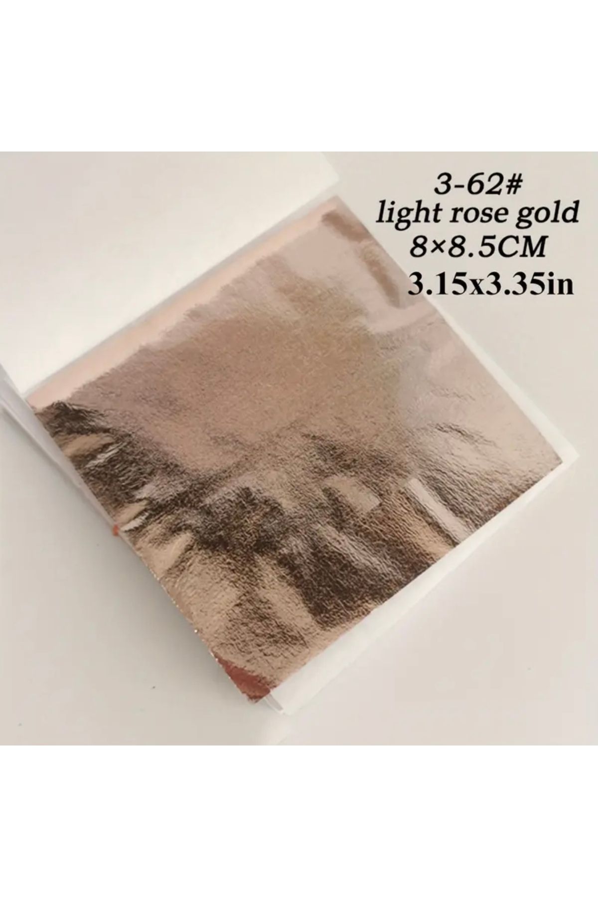 AEÇTASARIM Açık Rose Gold Yaprak Varak (10 adet) Epoksi Reçine (8x8.5)