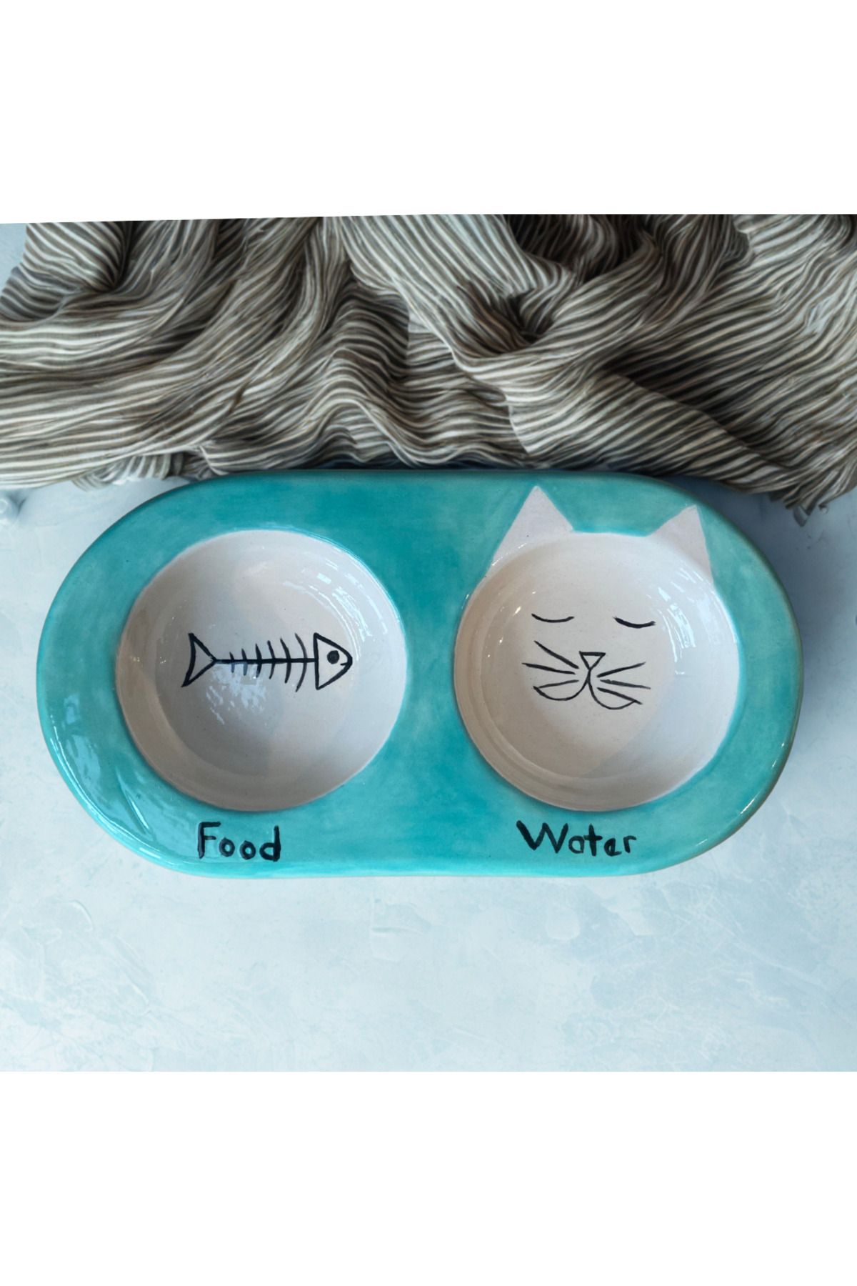Besties El Yapımı Seramik Kedi Mama