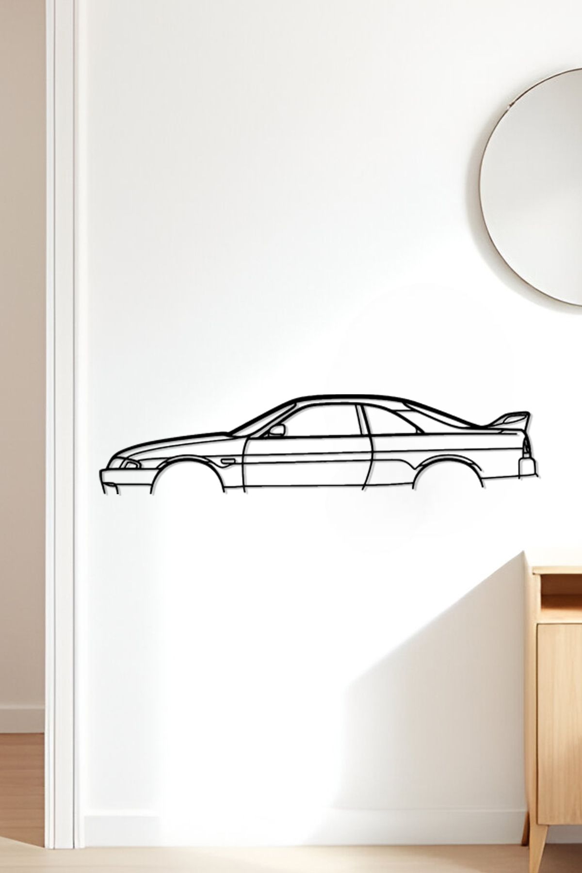 oalpo GTR R33 Modern Dekoratif Tablo, Dolap, Duvar ve Kapı Üzerine Uygun, 3D Baskı, 20cm