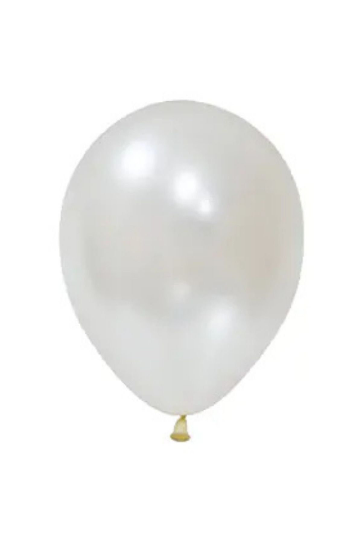 tedaks 20 Adet 5 İnç 12,5 Cm Metalik Beyaz Balon Doğum Günü Süsleme