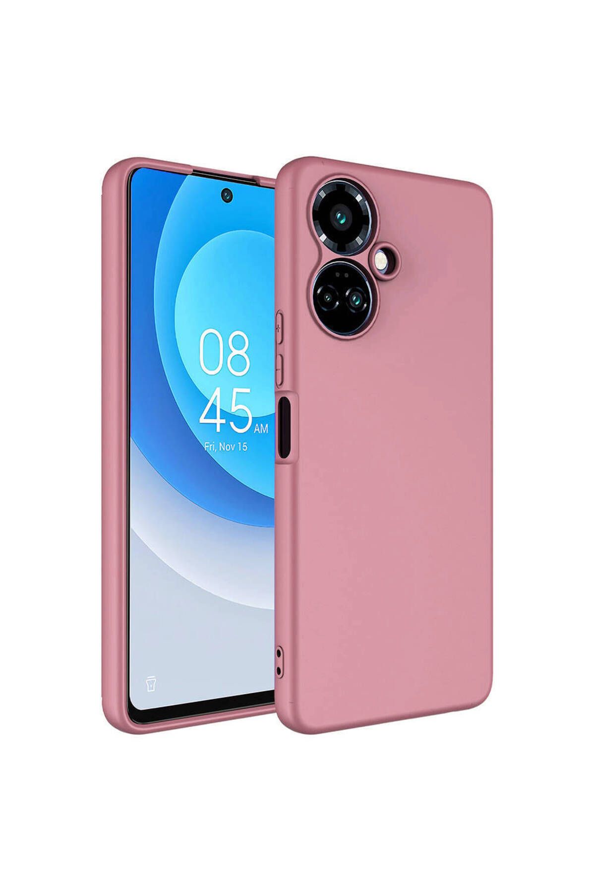 Nevarium Tecno Camon 19 Pro Kılıf Lansman İçi Kadife Kamera Korumalı Mara Silikon Kılıf - Pembe
