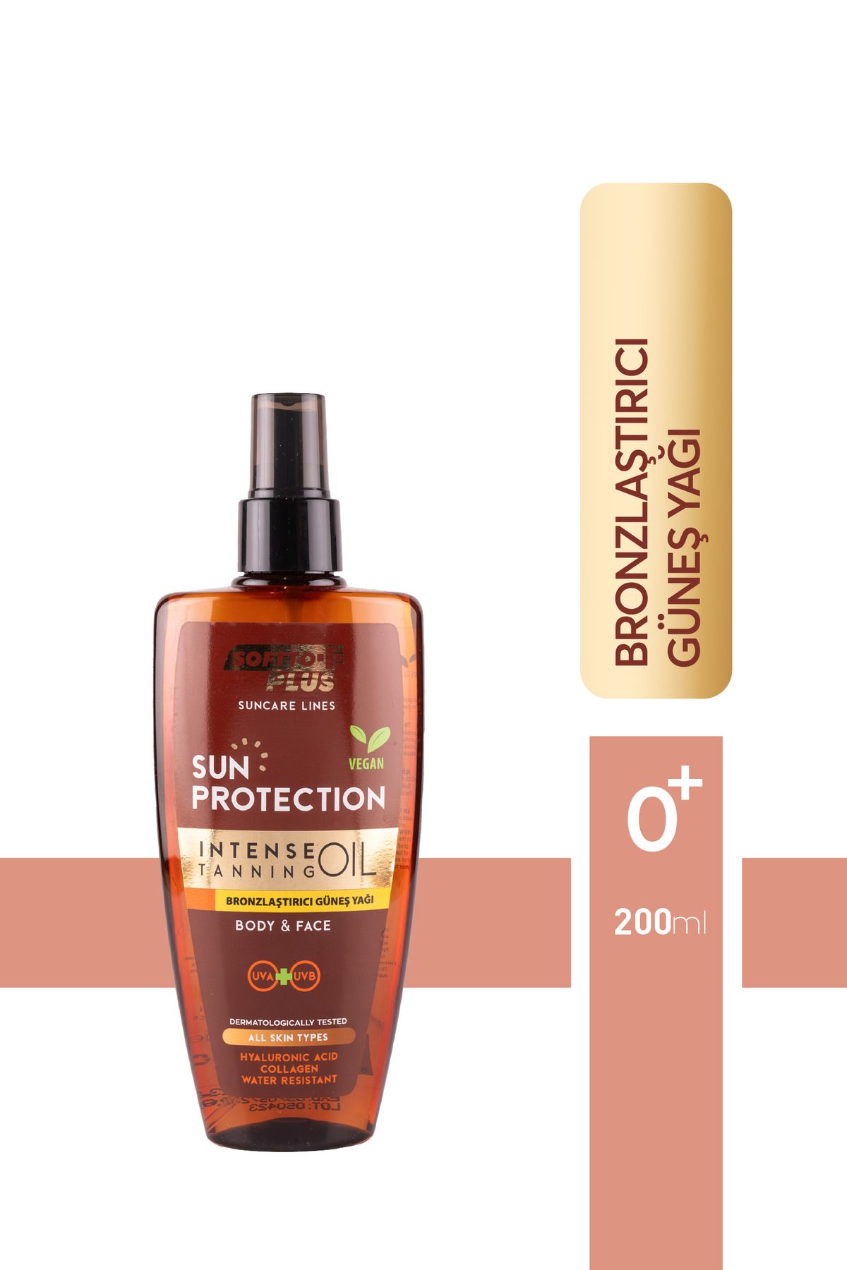 soffto plus Bronzlaştırıcı Güneş Yağı 200 ml