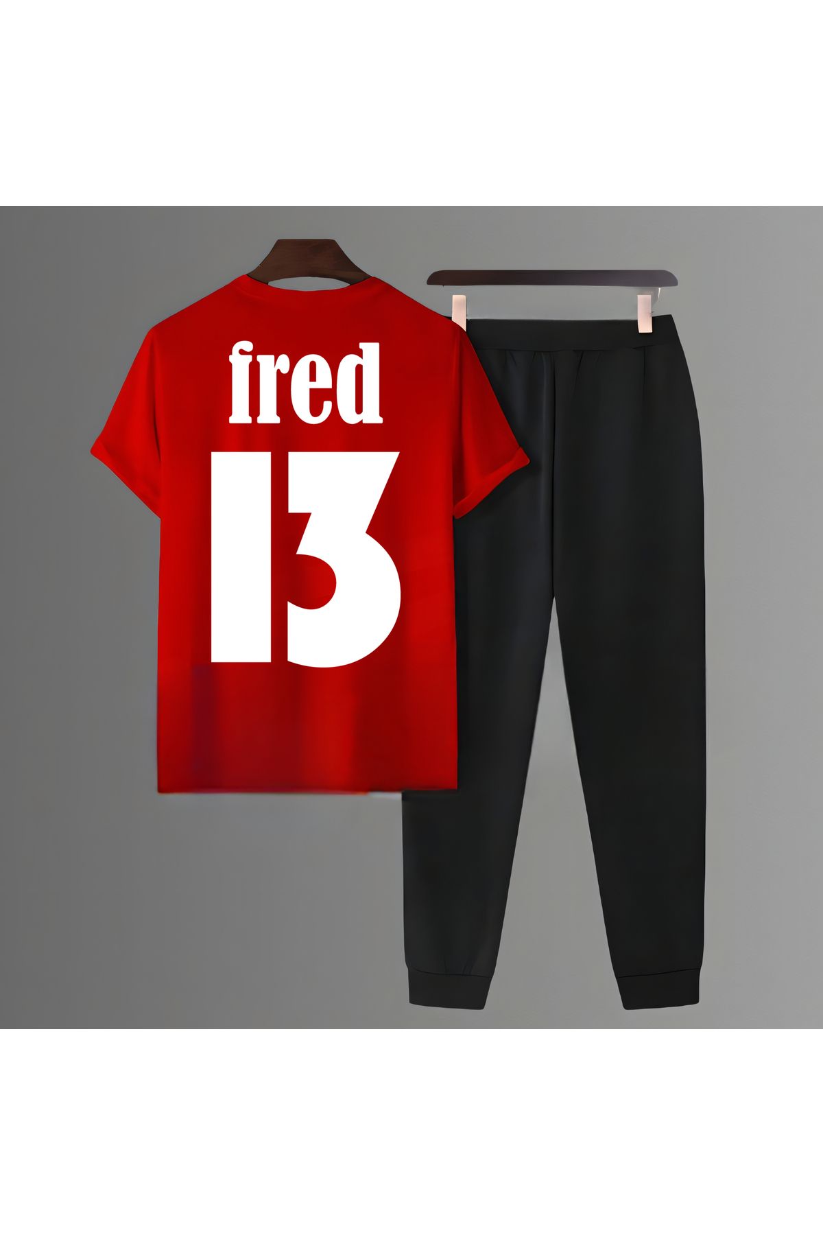 Biy Store Fred Sırt Forma Baskılı Unisex Kısa Kollu T-shirt Eşofman Takımı