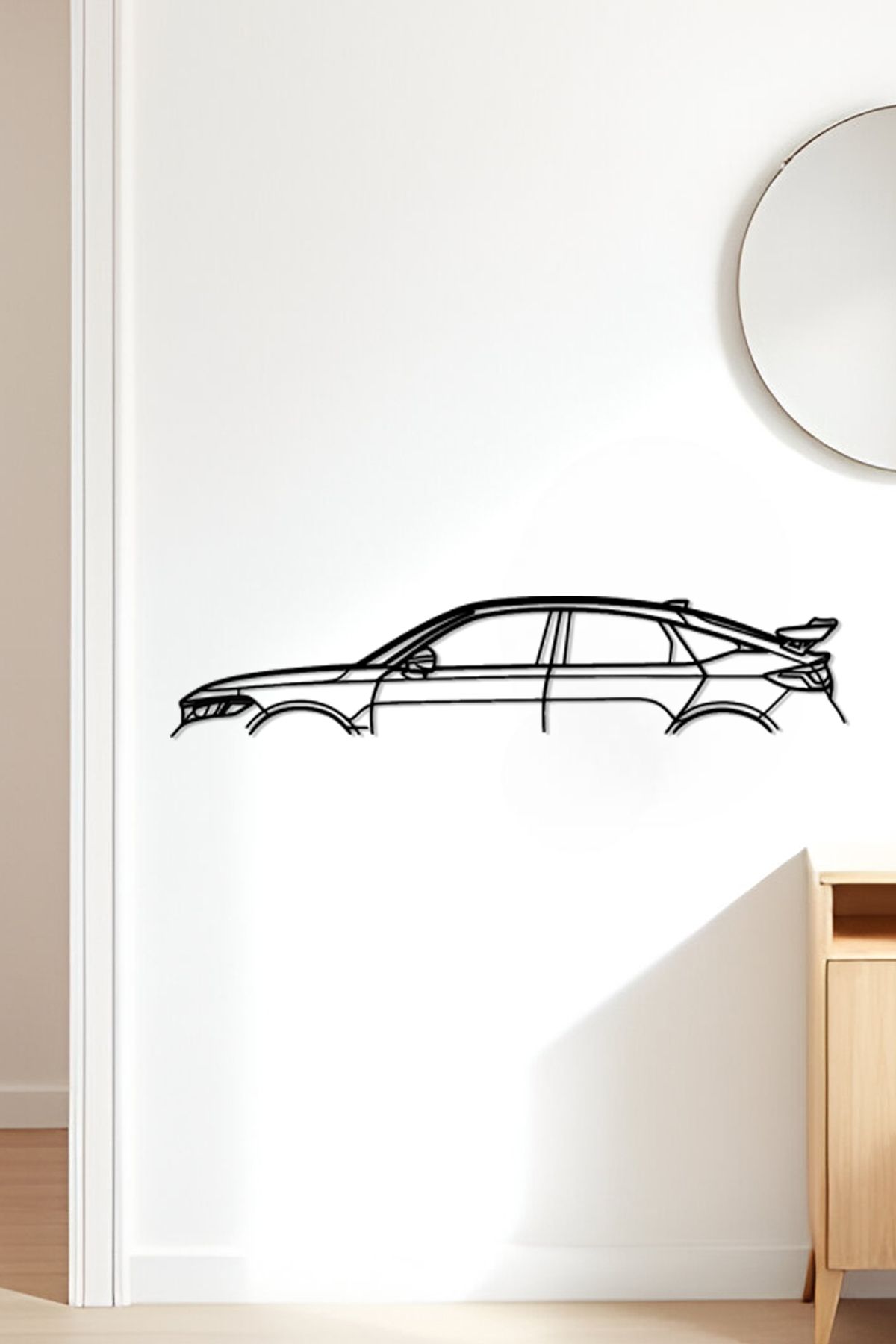 oalpo Civic Typer 2023 Modern Dekoratif Tablo, Dolap, Duvar ve Kapı Üzerine Uygun, 3D Baskı, 20cm