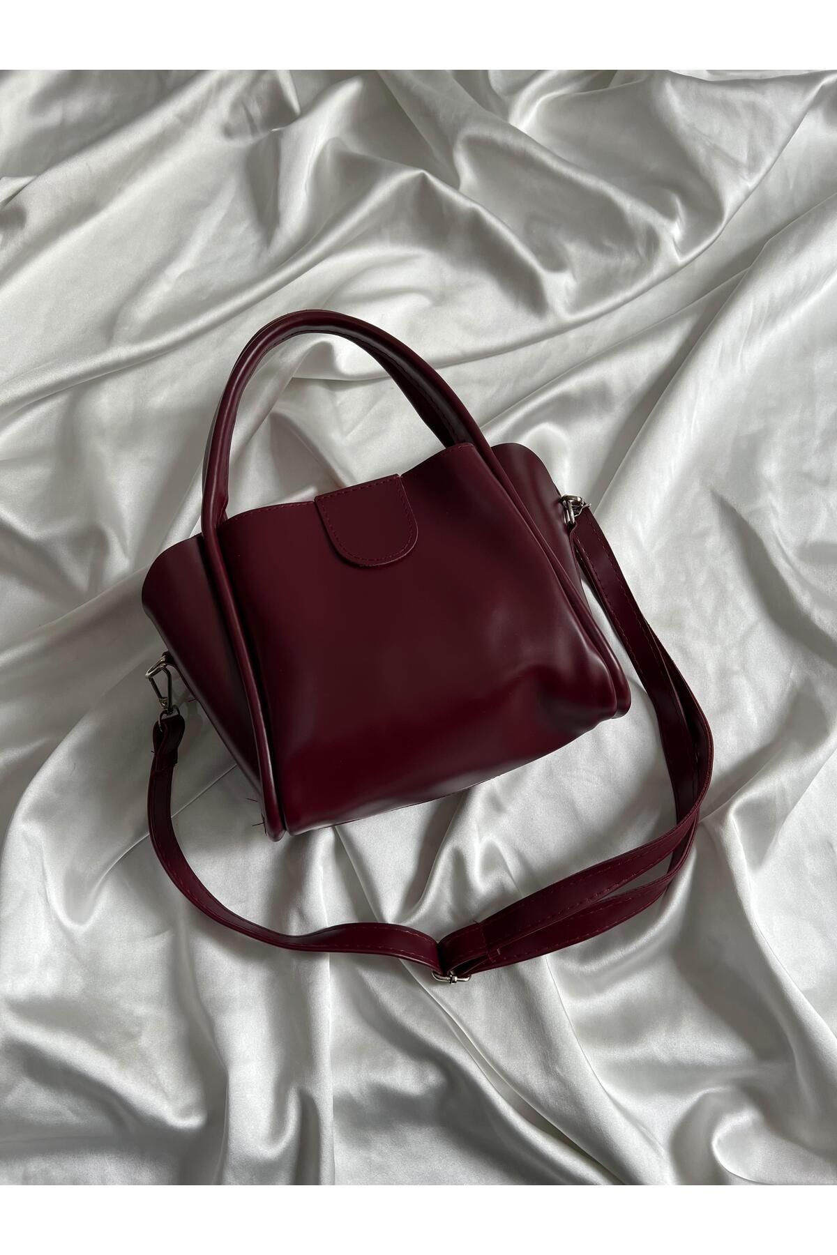 Mia Collection Davis Model El Ve Kadın Omuz Çantası Bordo