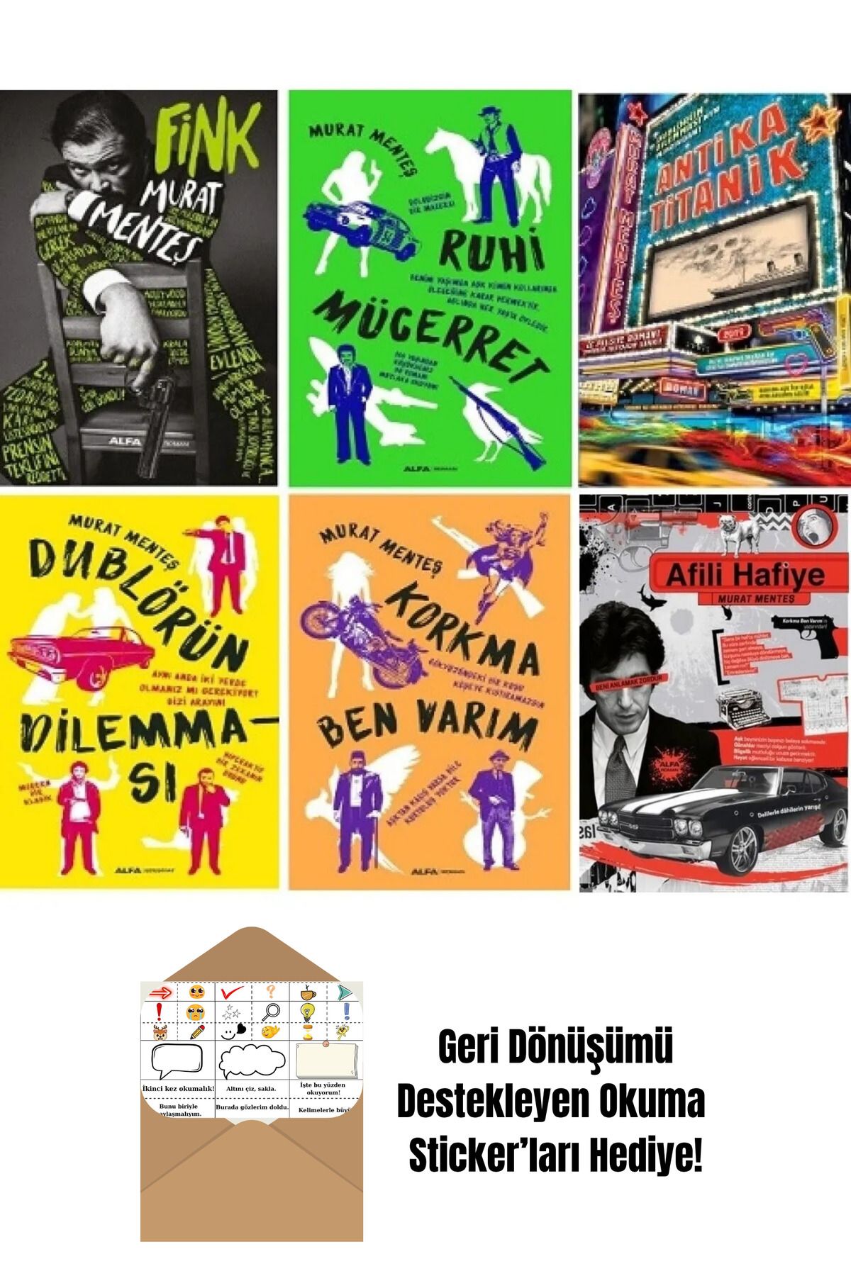 Alfa Yayınları Dublörün Dilemması - Ruhi Mücerret 6 Kitap Set + Okuma Sticker'ları