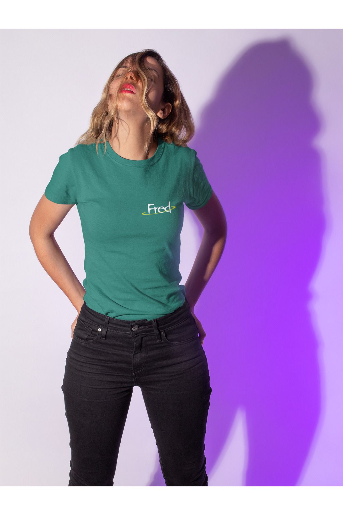 Biy Store Fred sırt forma baskılı unisex kadın erkek kısa kollu tişört t-shirt