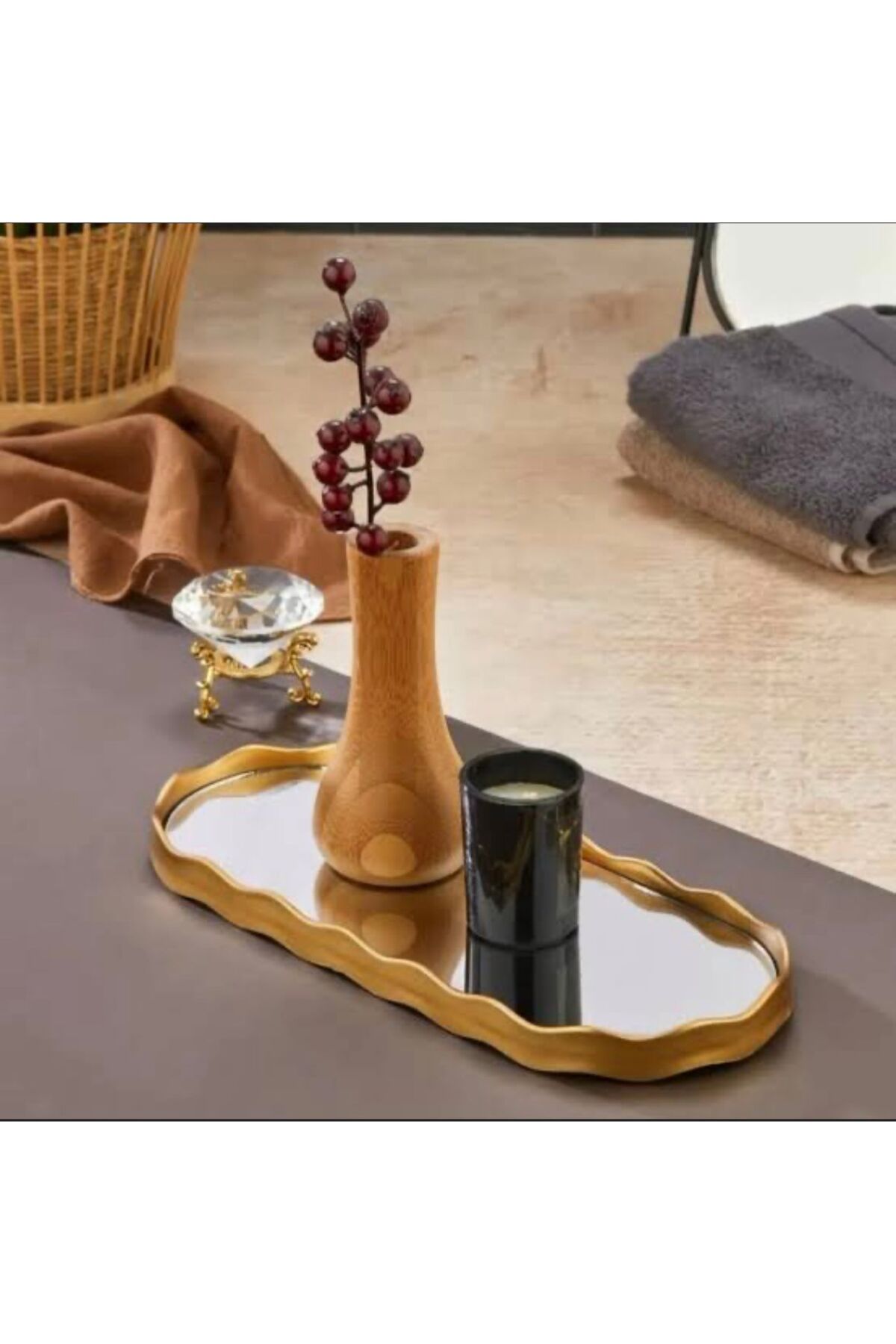 shop Çok Amaçlı Aynalı Sunum Tepsisi