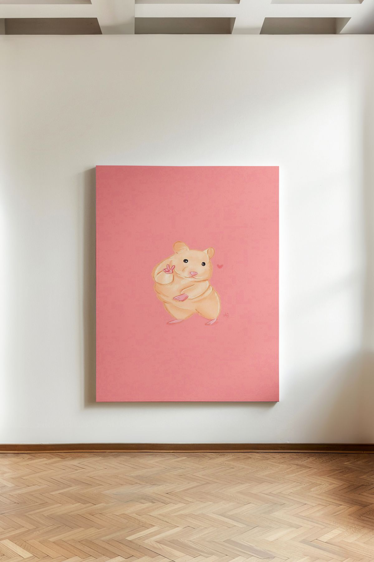 Kanvaspera Sevimli Hamster Çoçuk Genç Odası - Kanvas Tablo