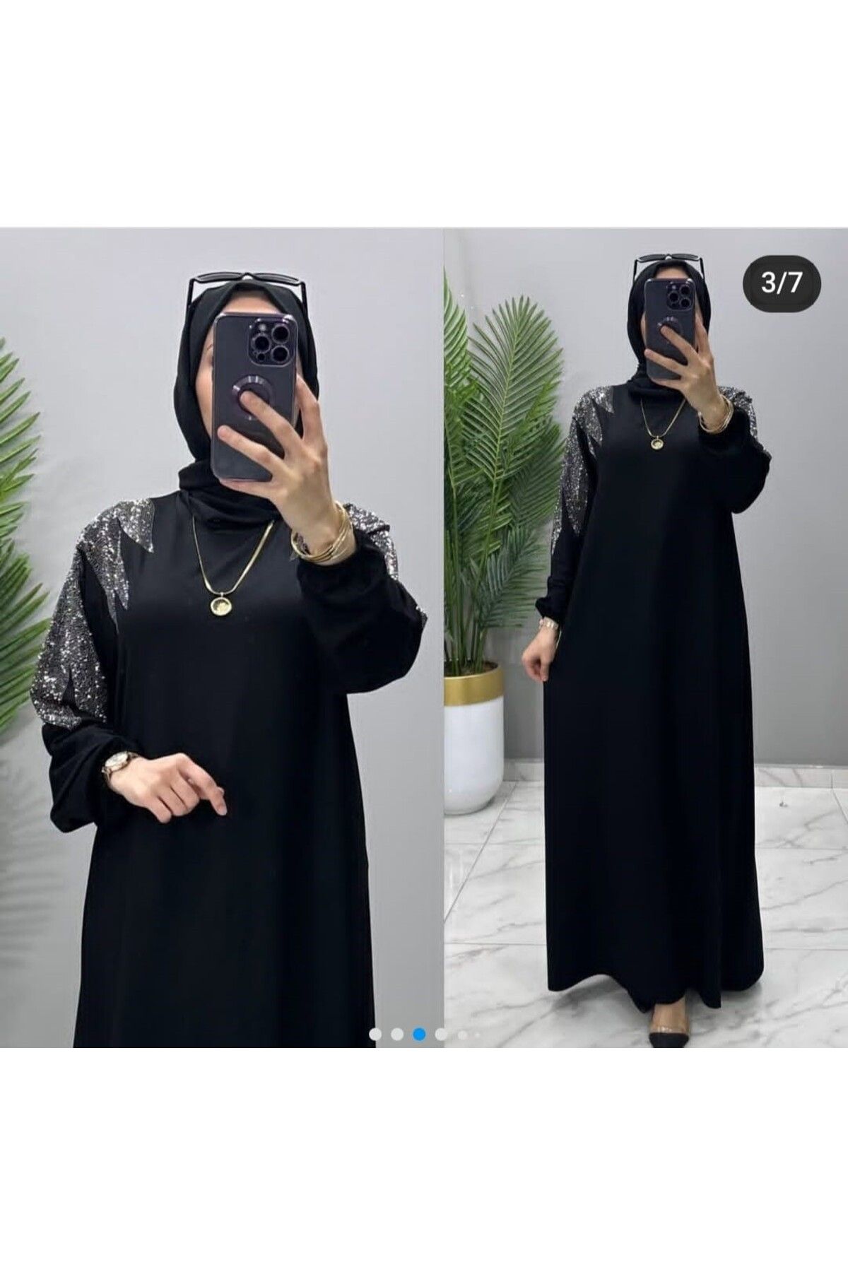 NERMİN OMUZ TAŞLİ ELBİSE MODELİMİZ