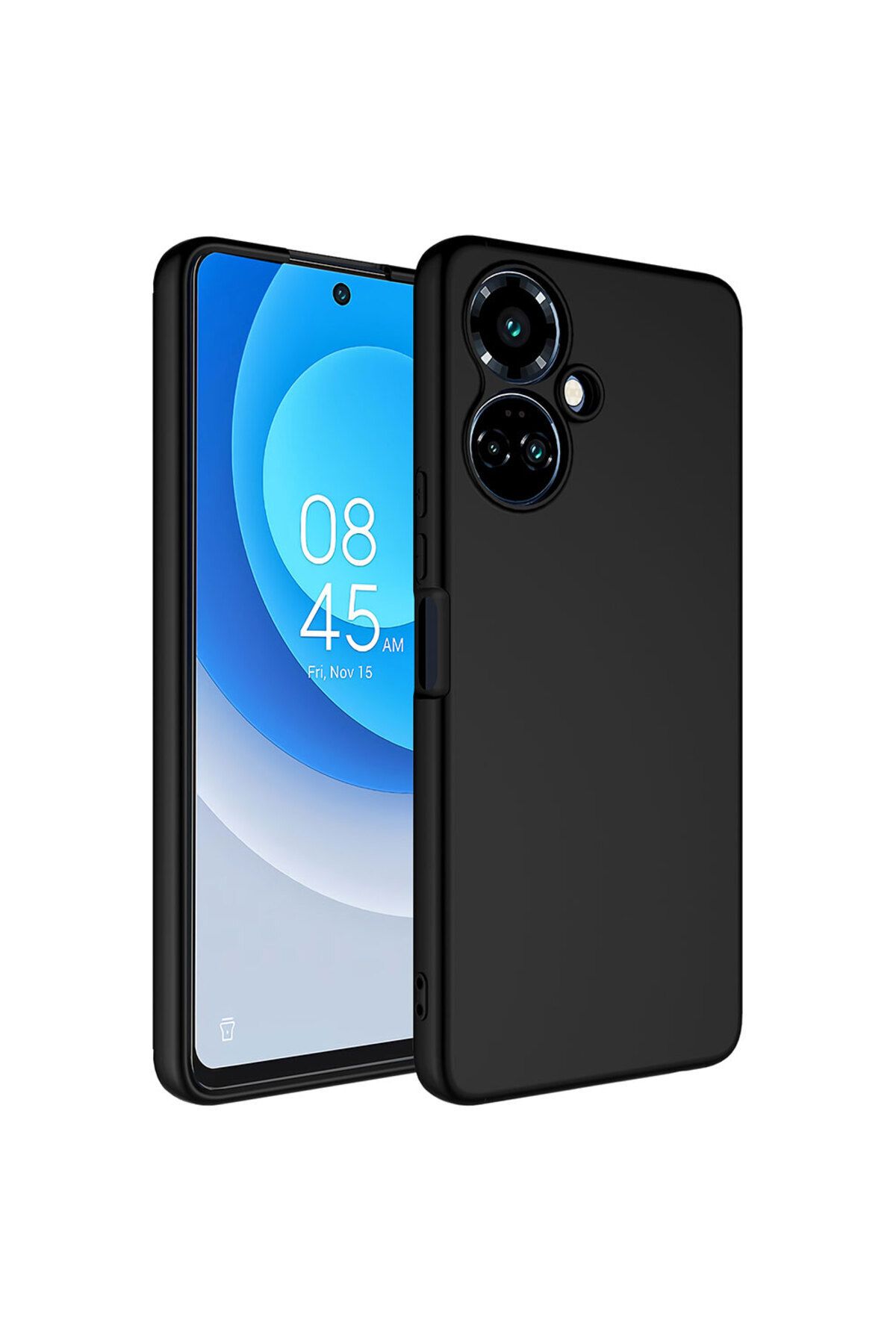 Nevarium Tecno Spark 9 Pro Kılıf Lansman İçi Kadife Kamera Korumalı Mara Silikon Kılıf - Siyah