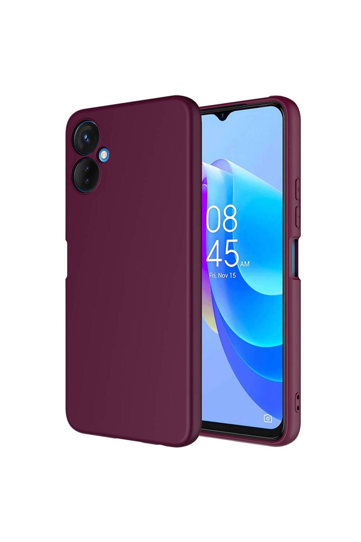 Nevarium Tecno Spark 9 Pro Kılıf Lansman İçi Kadife Kamera Korumalı Mara Silikon Kılıf - Koyu Mor