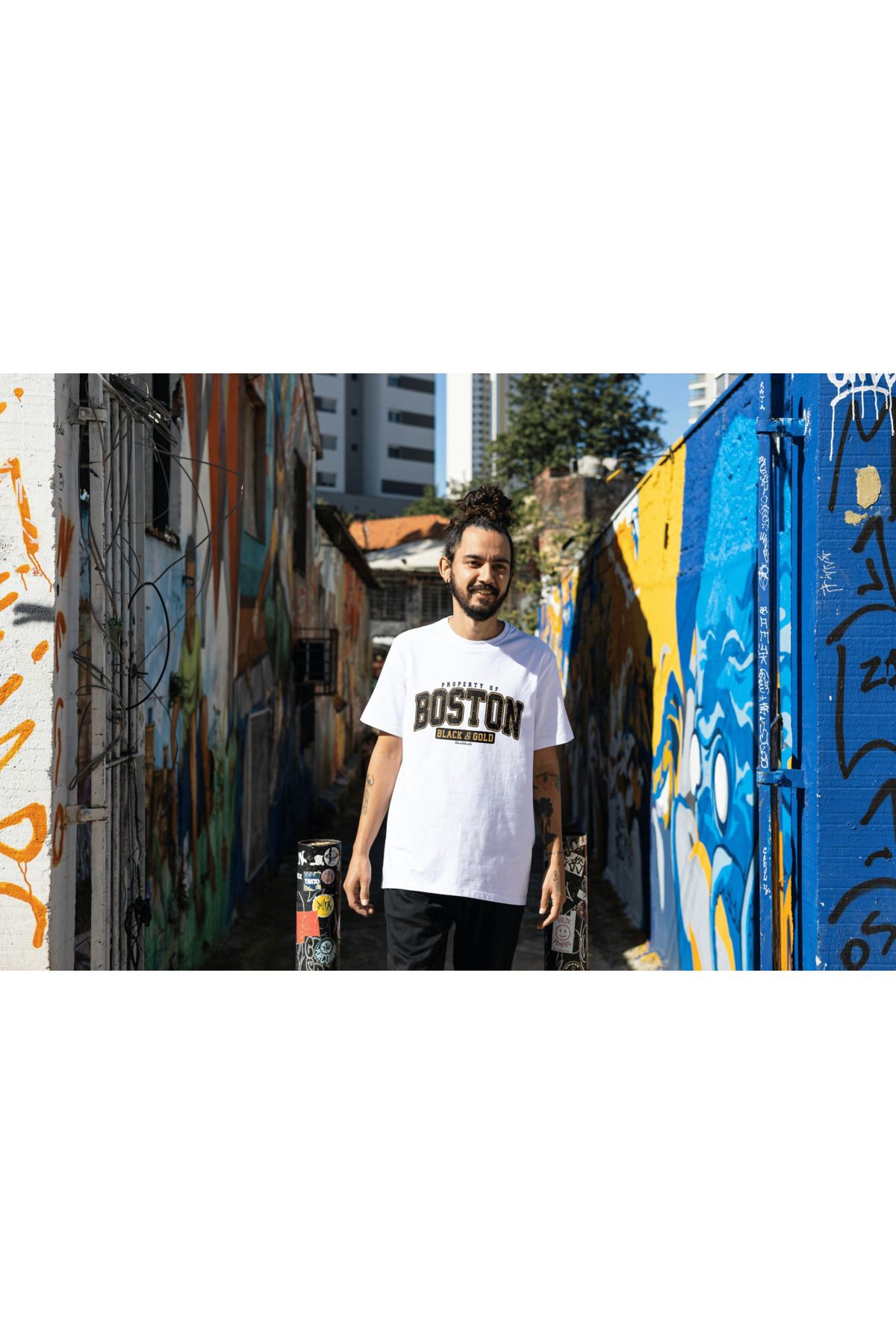metafor Boston Yazılı Oversize Unsiex T-shirt