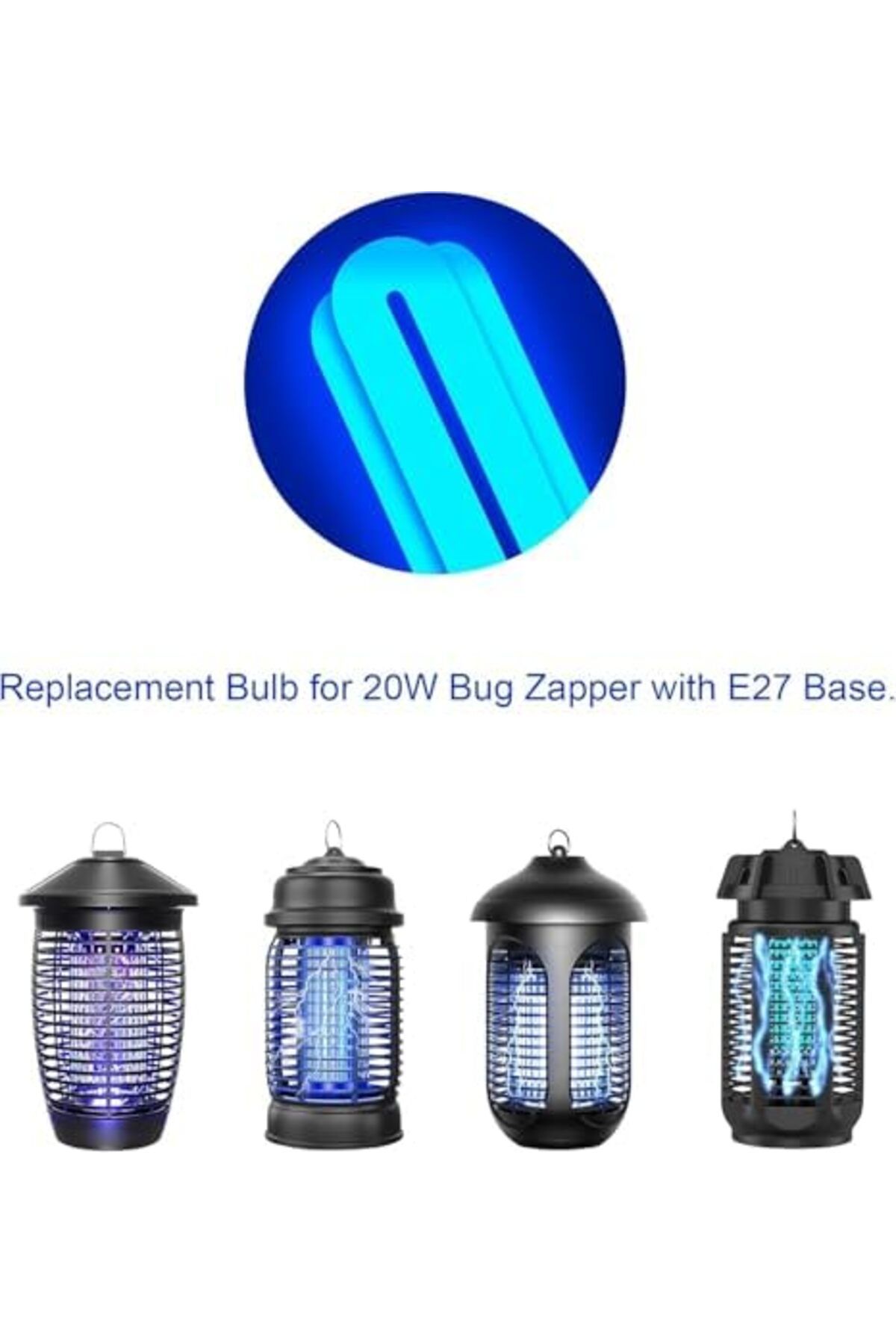 Generic-2 Pack 3U 20W Replacement Bulbs for Bug Zapper Light Bulb with E27 Base AC220-240V 7