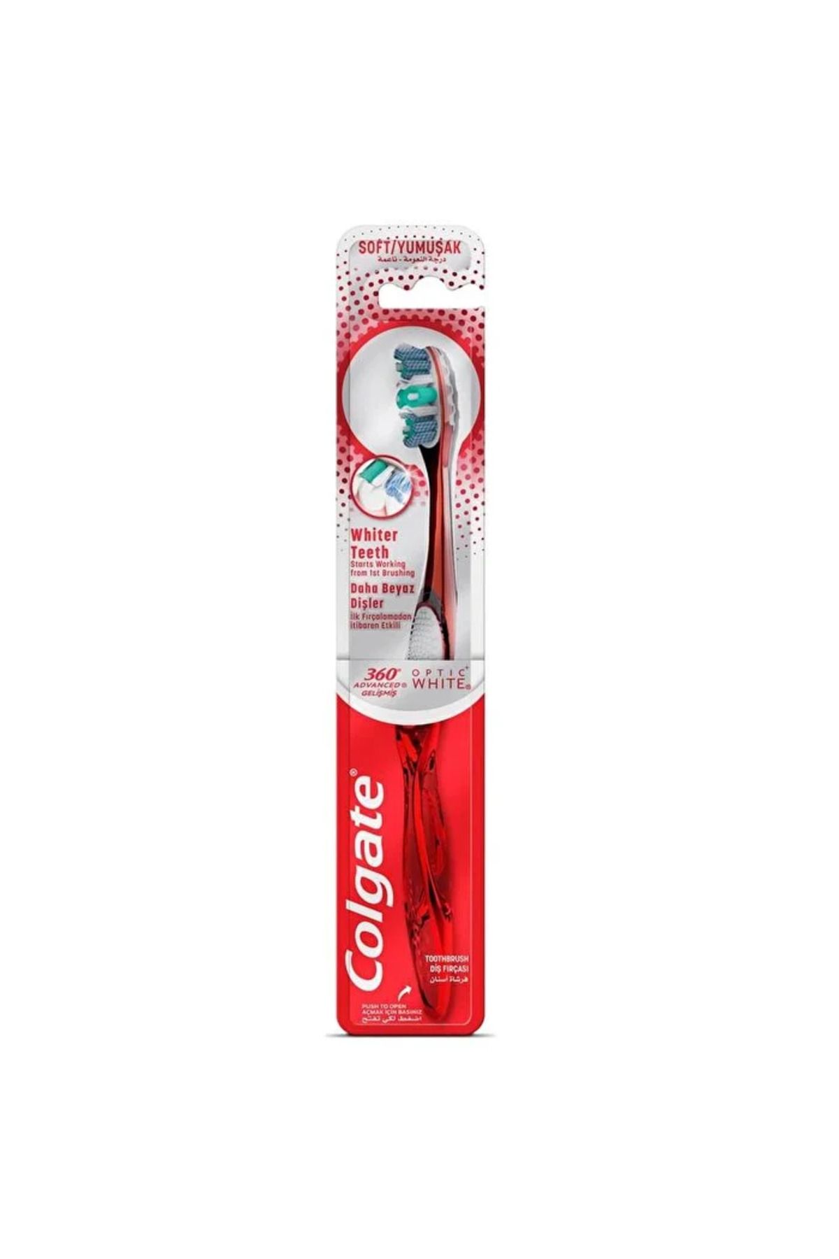 Colgate Diş Fırçası - 360 Gelişmiş Optik Beyaz Yumuşak Beyazlatıcı - 1 adet
