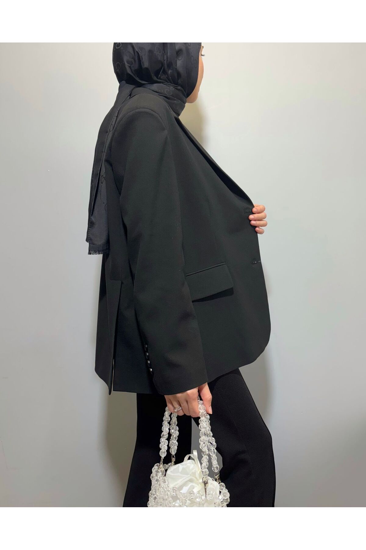BEYBACO OVERSIZE KESİM ÇİFT YIRTMAÇLI ASTARLI BLAZER CEKET - BLAZER CEKET - OVERSIZE CEKET