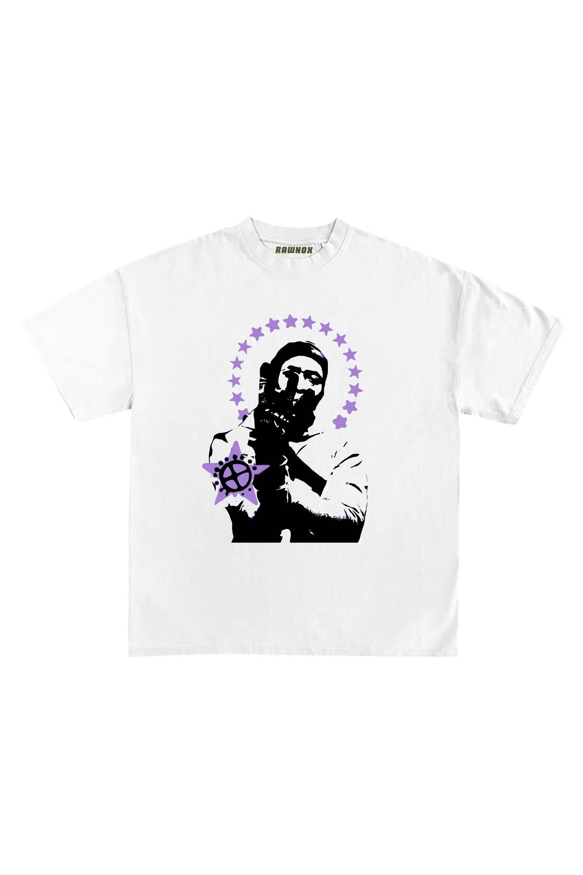 RawNox Unisex Bol Kalıp TayoV Baskılı T-shirt