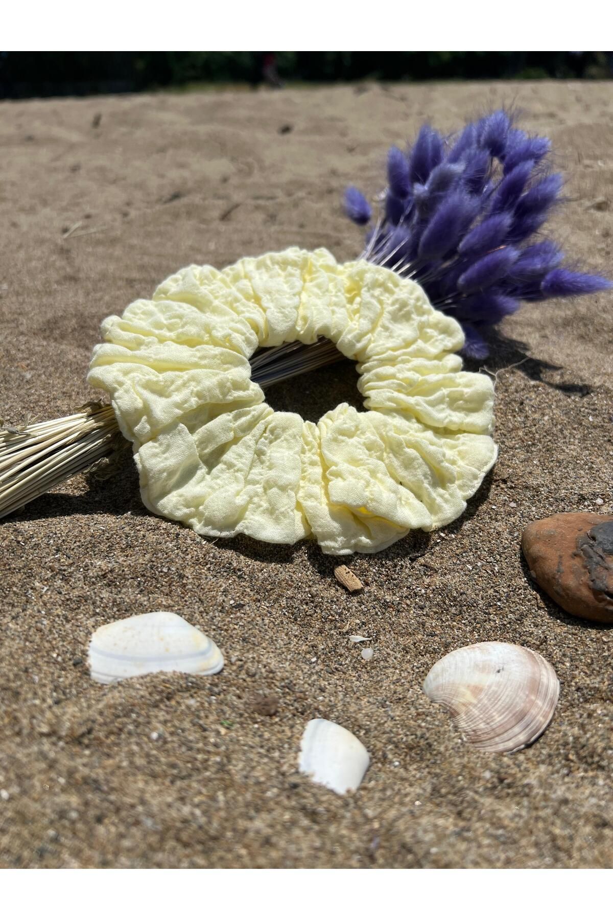 Freya Scrunchie Saç Tokası - Limon Sarısı 1 Adet