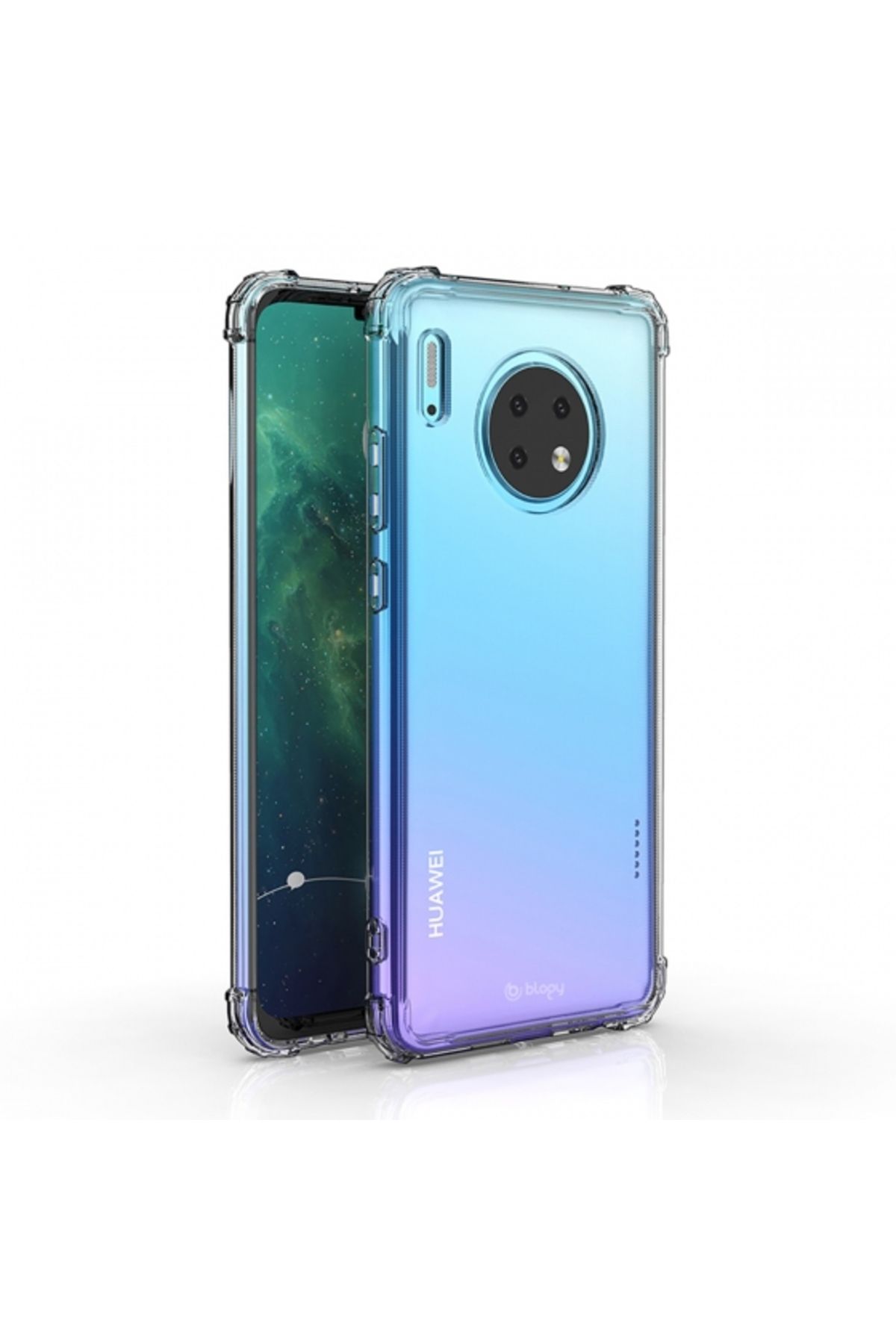 BLOGY Mate 30 ile Uyumlu Crystal Fit Kılıf Crystal Clear