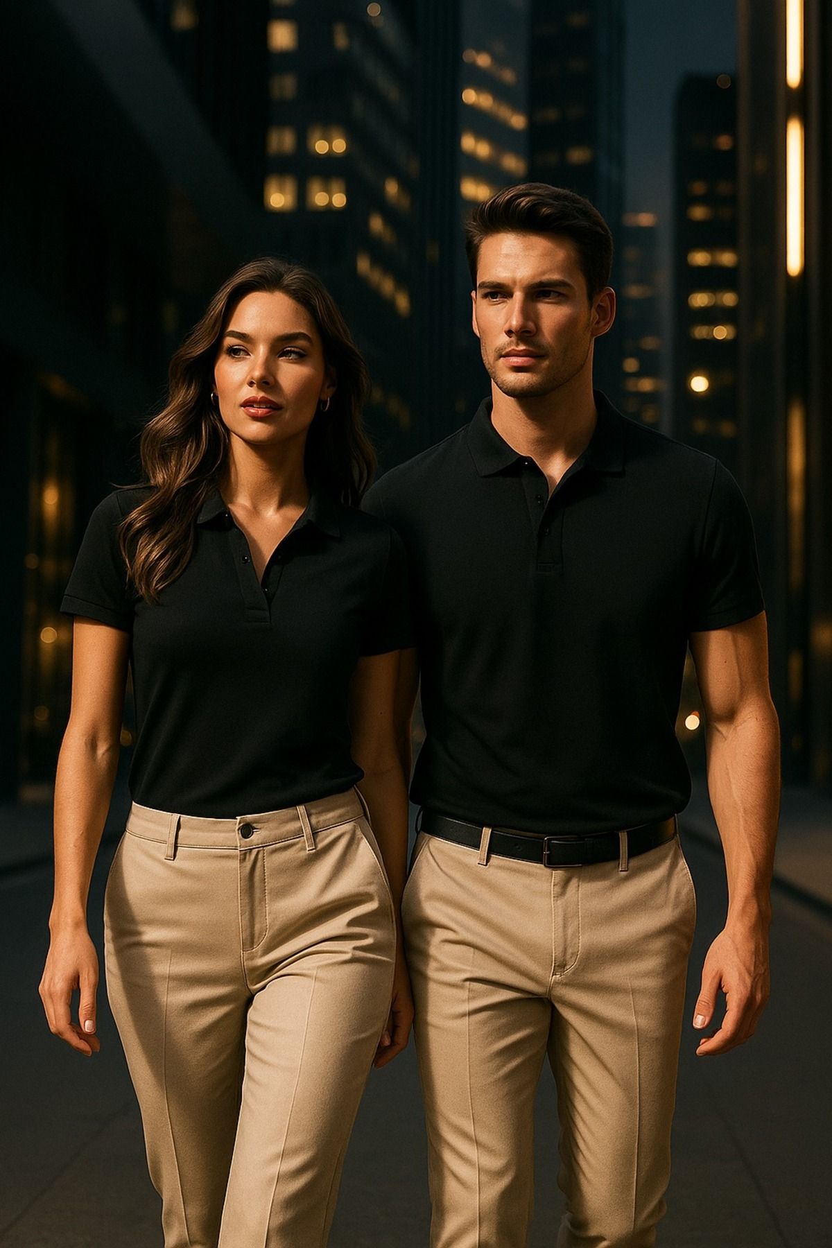 LC Waikiki Basic Polo Yaka Kadın-Erkek Uyumlu Unisex T-Shirt