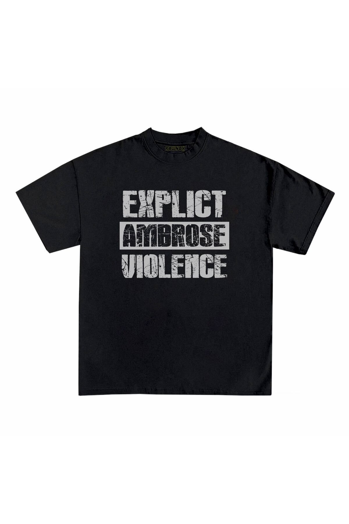 RawNox Unisex Bol Kalıp Explict Baskılı T-shirt