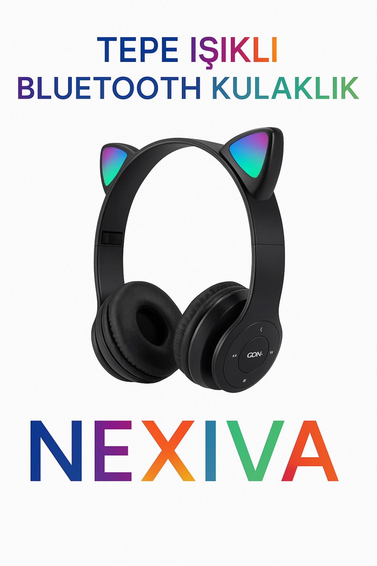 nexiva Işıklı bluetooth kulak üstü kulaklık