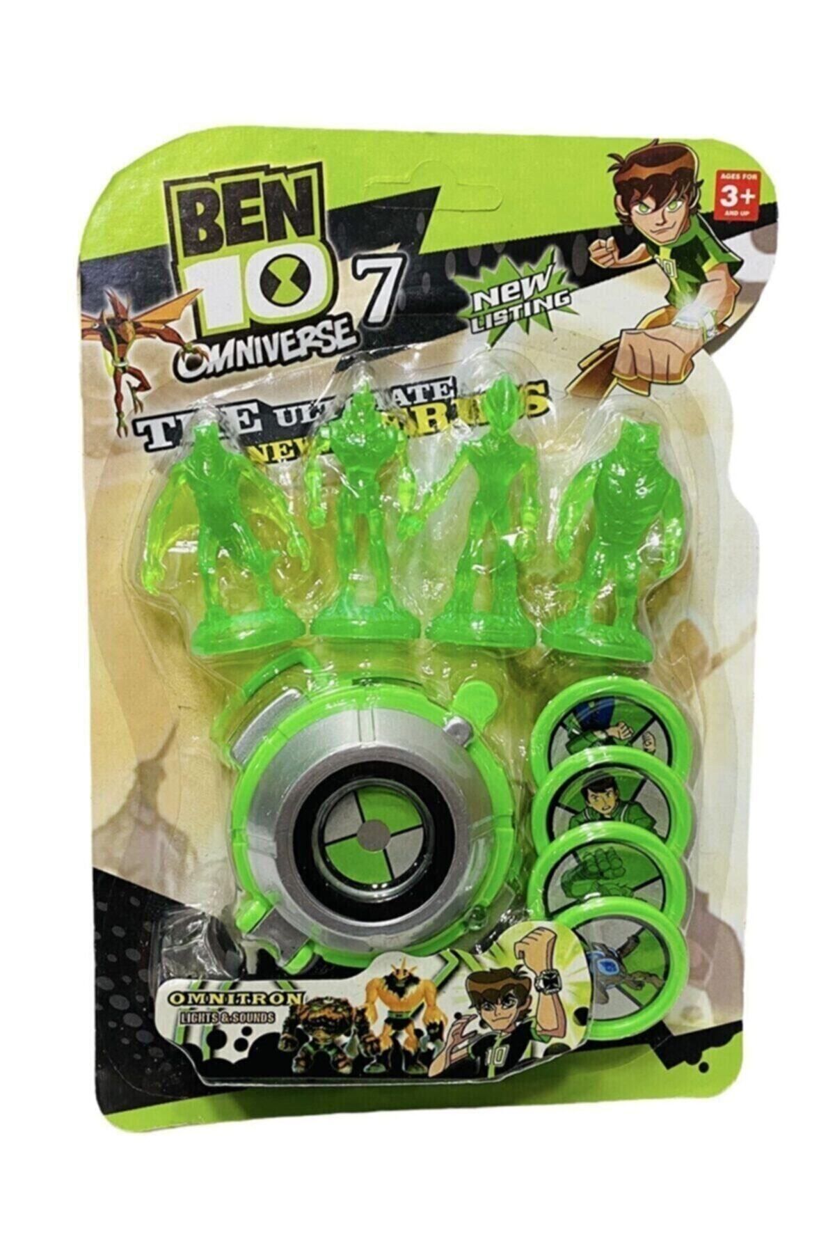 Toys Avm Ben10 Işıklı Müzikli Saat Disk Atan 4 Figürlü Ben Ten Saat