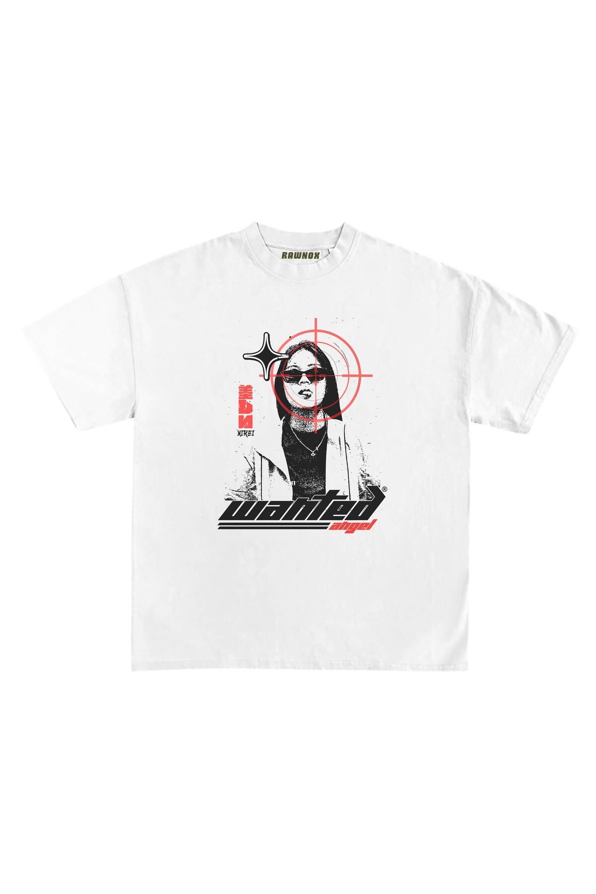 RawNox Unisex Bol Kalıp The Wanted Baskılı T-shirt