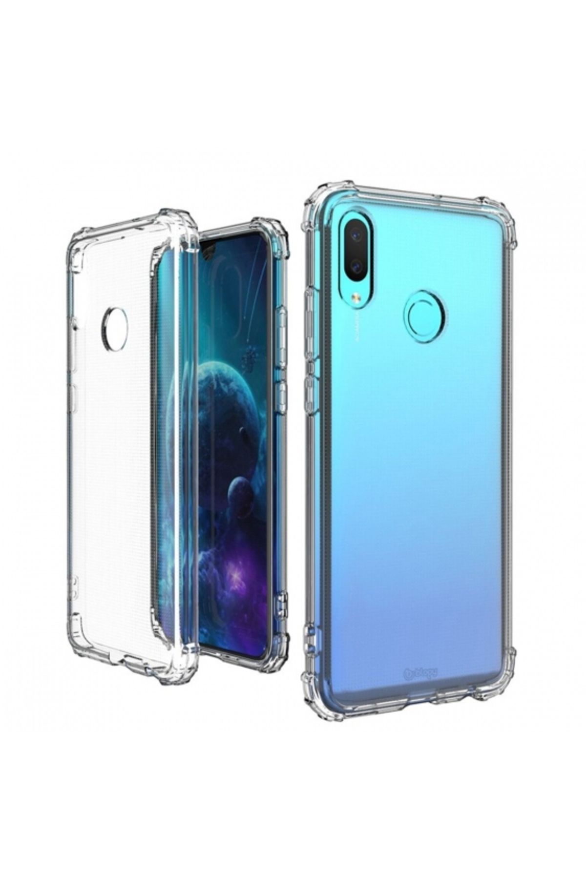 BLOGY P Smart 2019 ile Uyumlu Crystal Fit Kılıf Crystal Clear