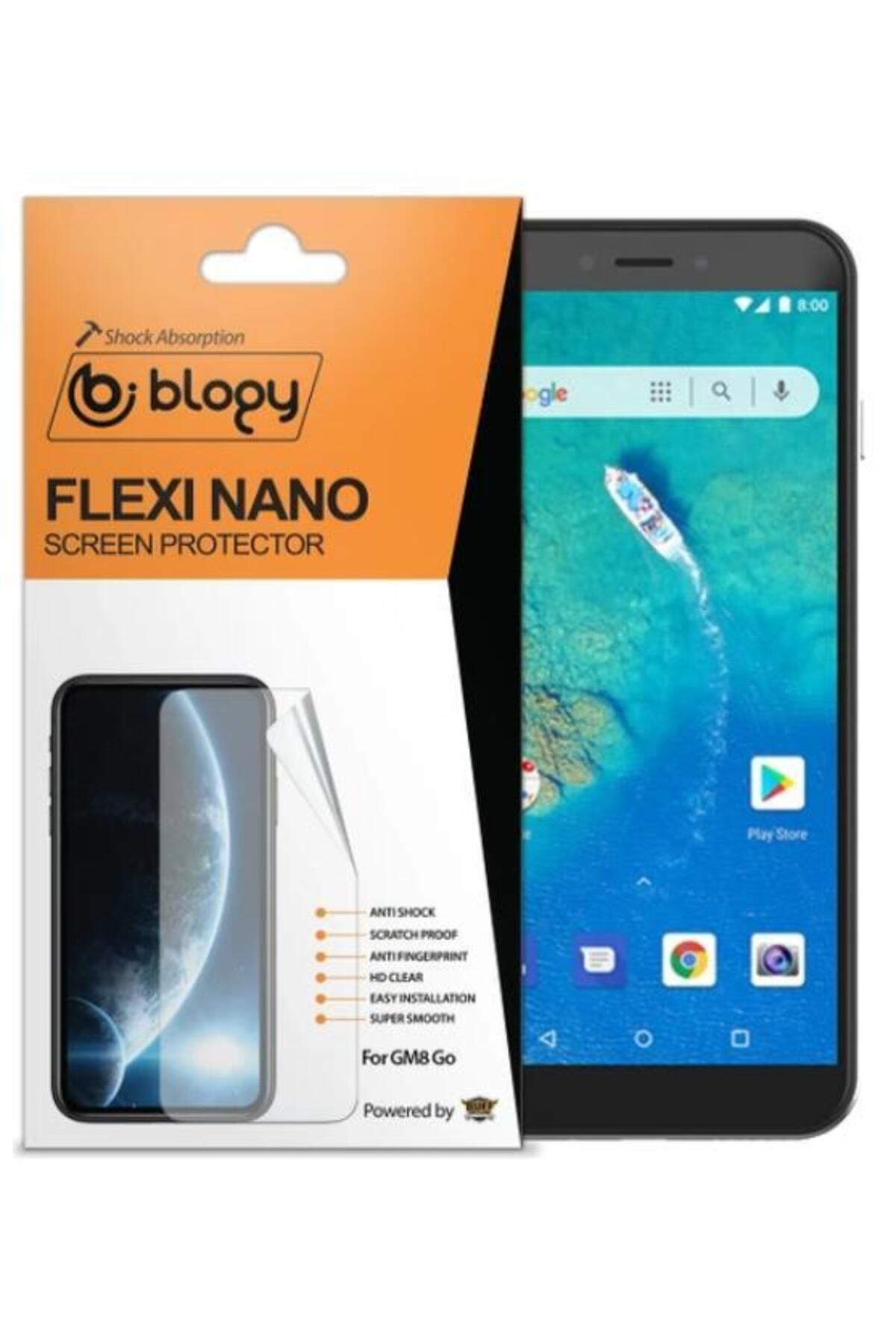 BLOGY GM 8 Go ile Uyumlu Flexi Nano Ekran Koruyucu
