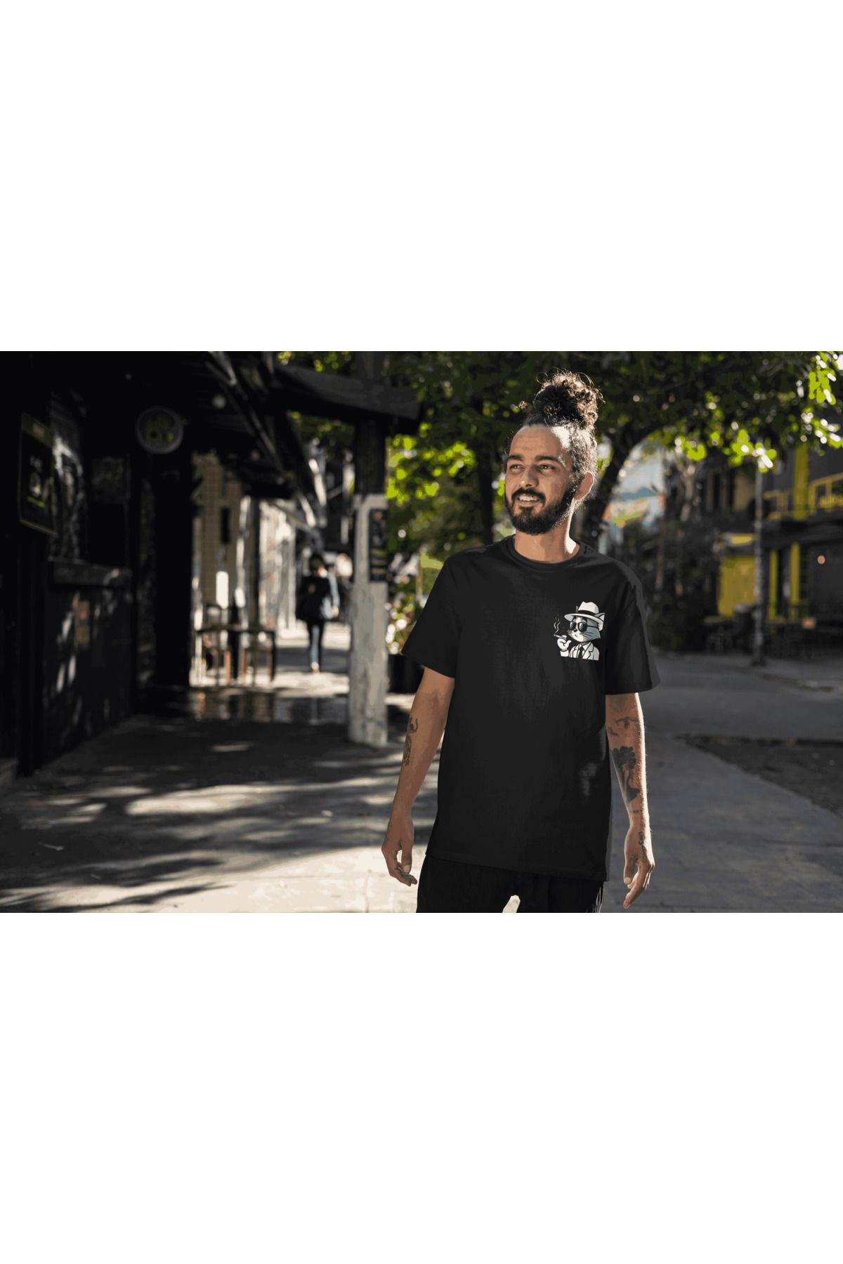 metafor Göğüs Baskılı Oversize Unisex T-shirt