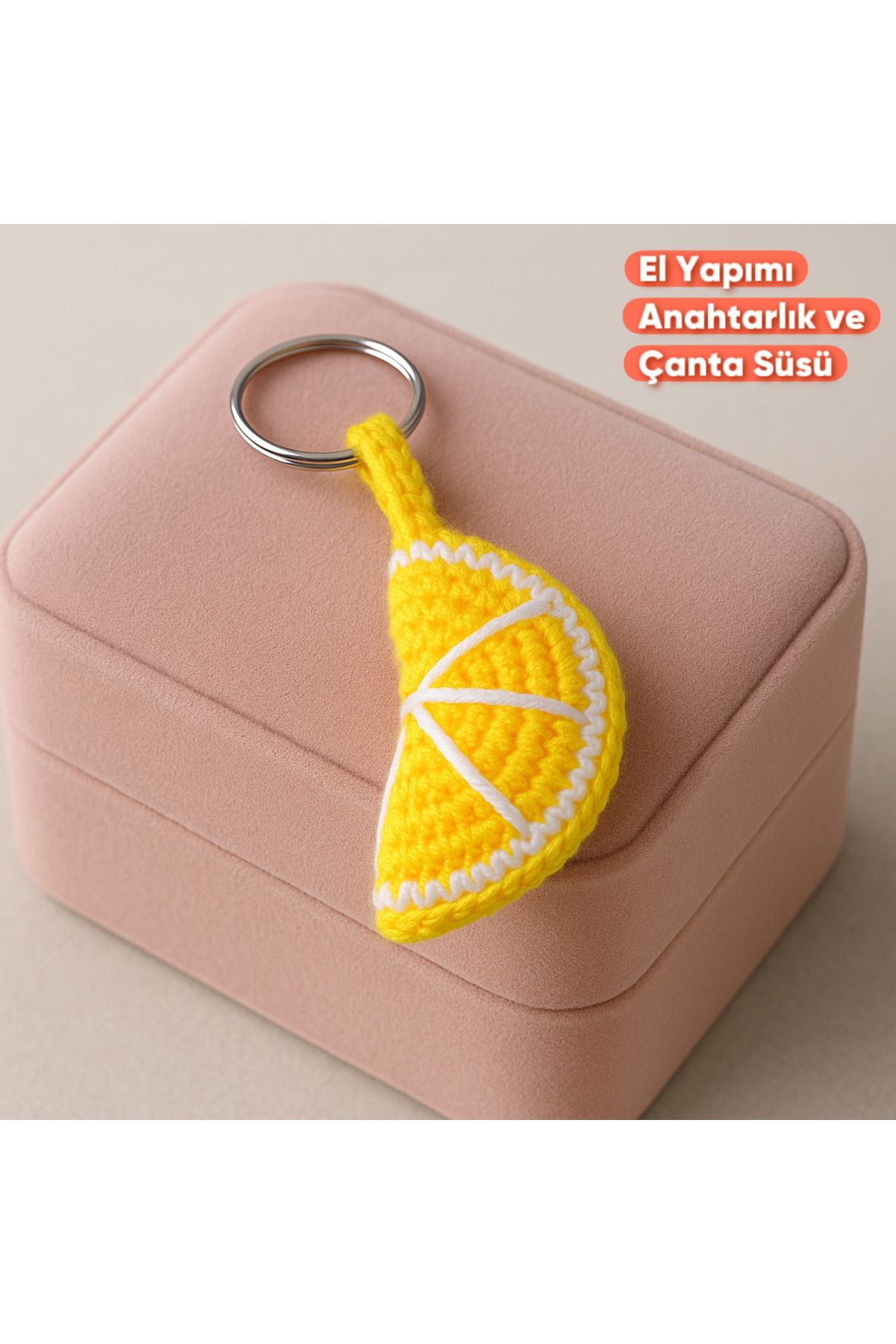 ruvelu Anahtarlık ve Çanta Süsü El Yapımı (Limon)